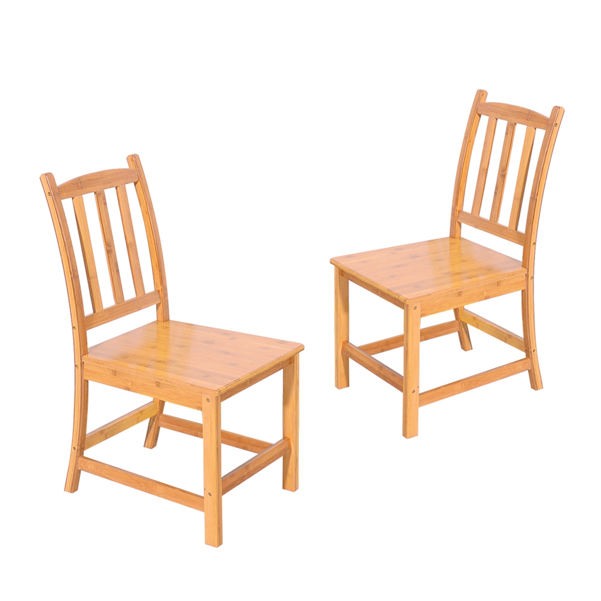 Spaco Bamboo Dining Chairs Set of 2 with High Backrest for Dining Room, Living Room, Kitchen, Wood