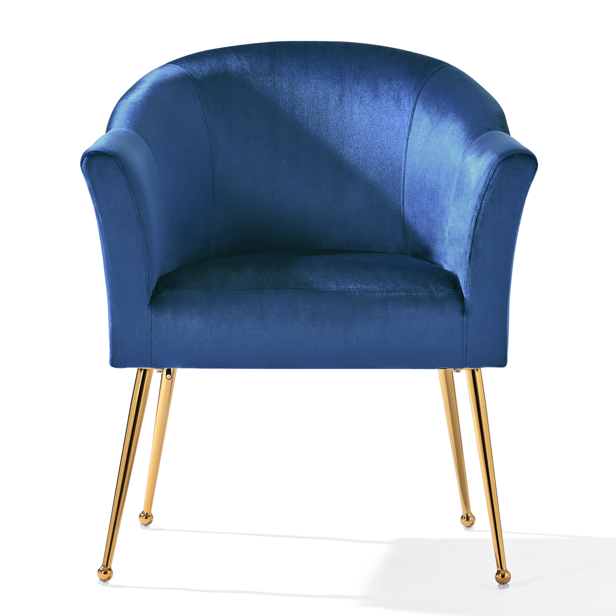 Spaco Velvet Accent Chair with Wood Frame, Modern Armchair Single Reading Chair for Living Room Bedroom Office, Blue