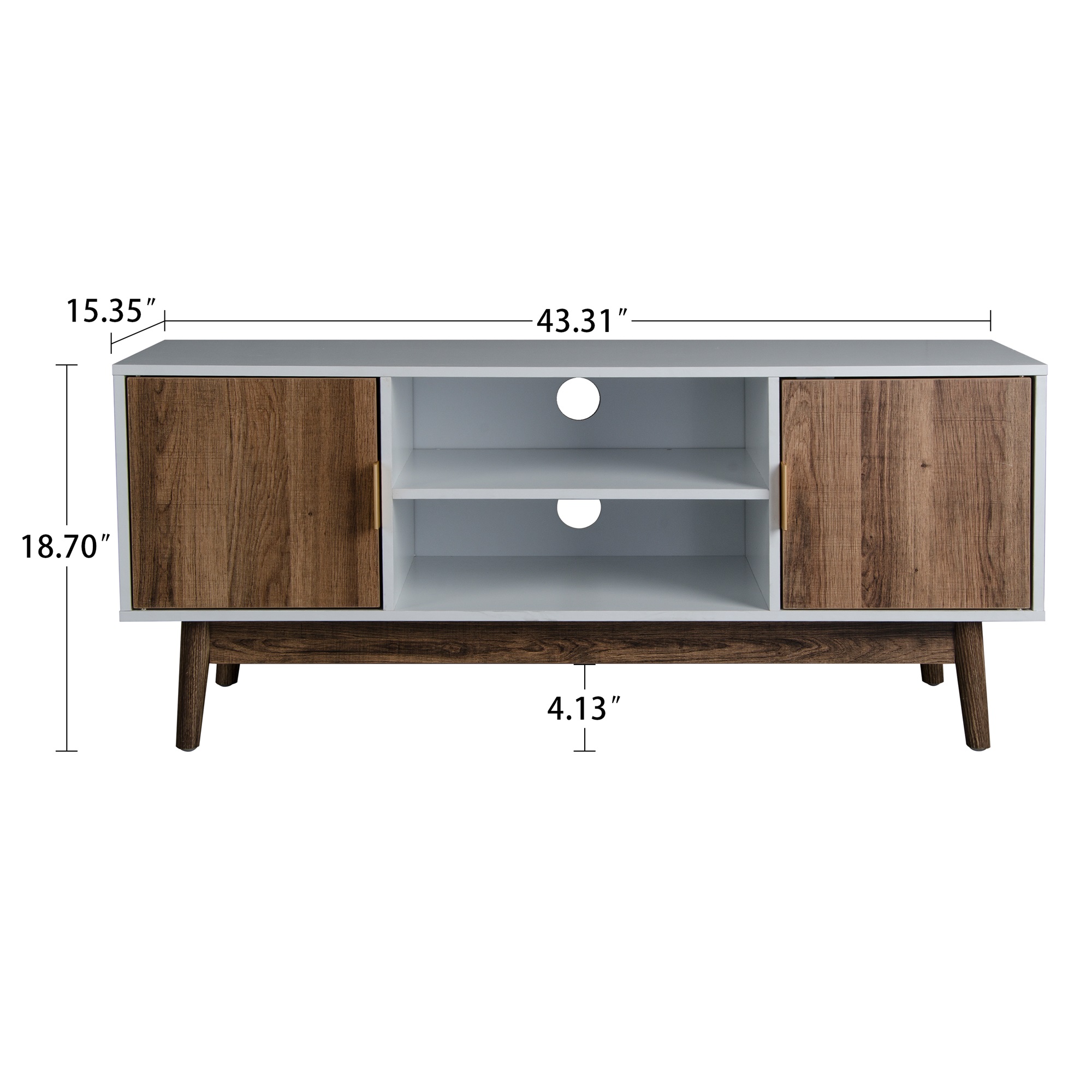 Spaco TV Stand with 2 Doors for TVs up to 45" with Storage for Living Room