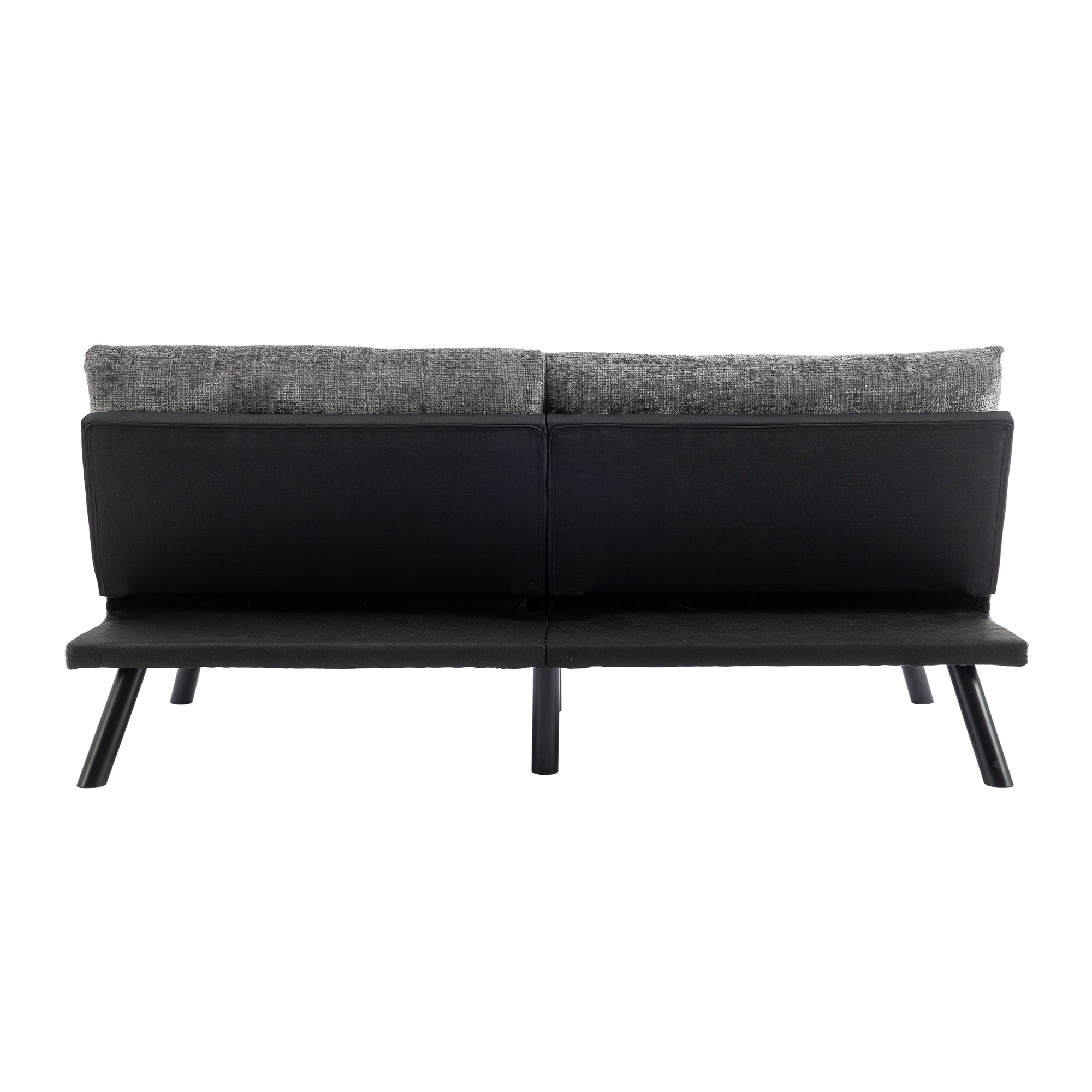 Spaco Convertible Futon Sofa Bed Futon Couche for Living Room, Chenille-Black