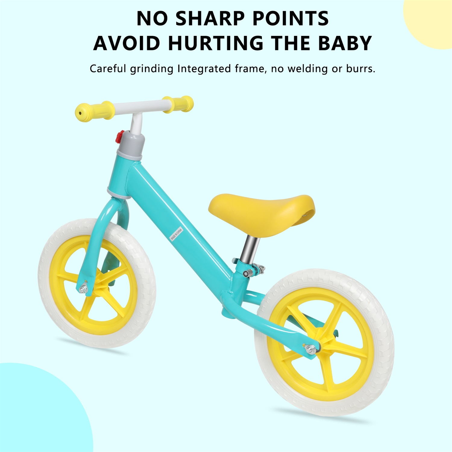 CIPACHO 11" Toddler Balance Bike 2 Year Old, Age 18 Months to 5 Years Old, Push Bicycle Steady Balancing, Gift Bike for 2-3 Boys Girls, Yellow