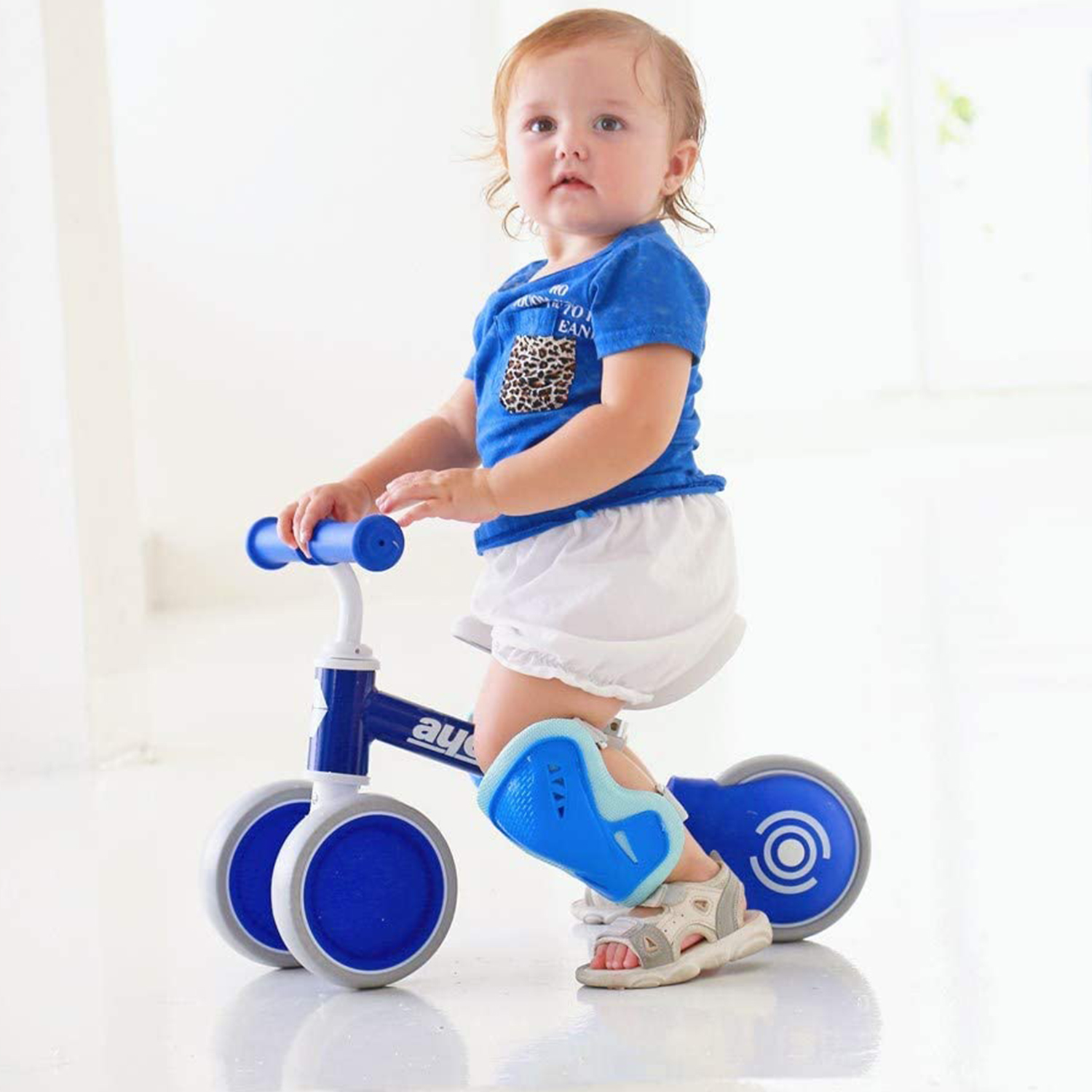 CIPACHO 19" Baby Balance Bike Toys for 1 Year Old Boy Gifts Toddler Bike 1st First Birthday Gifts Baby Toys Tricycles for 1-3 Year Olds, Blue