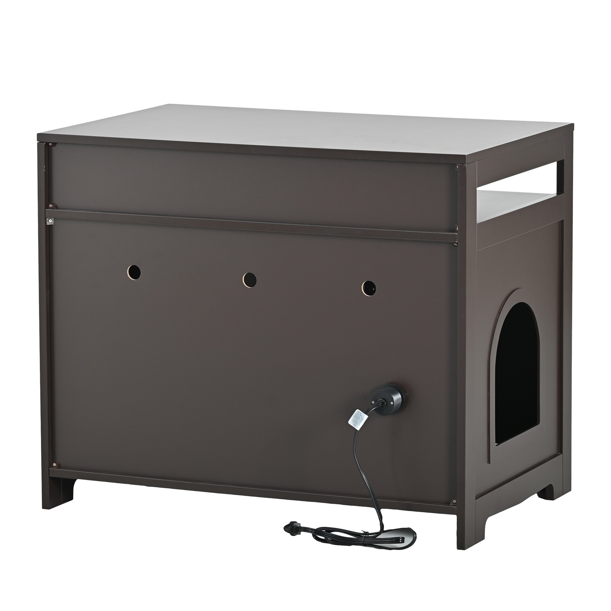 Pefilos 31" Cat Litter Box Cover with Sturdy Wooden Structure, Cat Washroom Storage Cabinet, Spacious Storage, Easy Assembly, Fit Most of Litter Box, Brown Pefilos 31" Cat Litter Box Cover with Sturdy Wooden Structure, Cat Washroom Storage Cabinet, Spacious Storage, Easy Assembly, Fit Most of Litter Box, Brown
