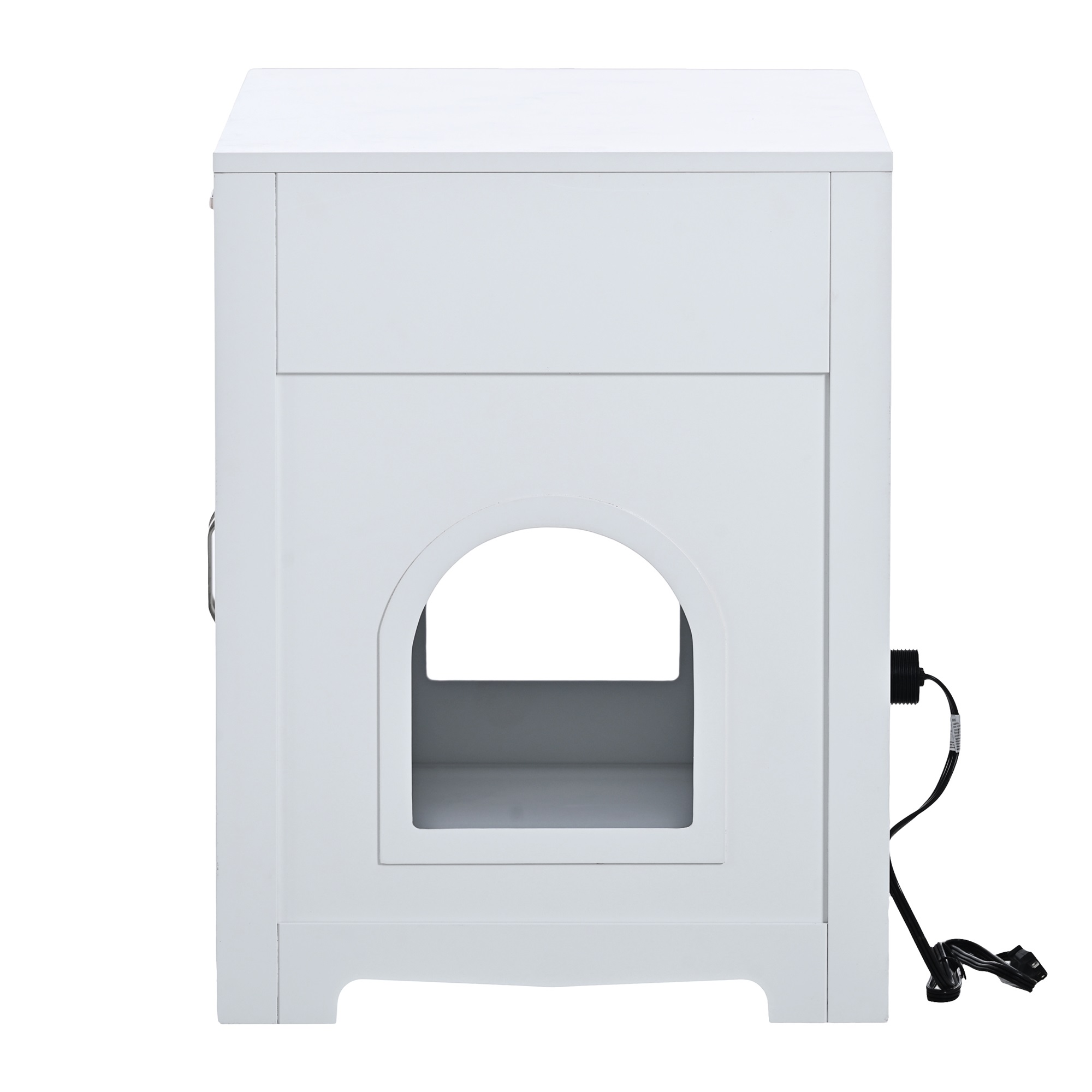 Pefilos 31" Cat Litter Box Enclosure, Hidden Cat Washroom Furniture with Divider, Large Wooden Pet House, Enough for Most of Orange Cat and Litter Box, White Pefilos 31" Cat Litter Box Enclosure, Hidden Cat Washroom Furniture with Divider, Large Wooden Pet House, Enough for Most of Orange Cat and Litter Box, White