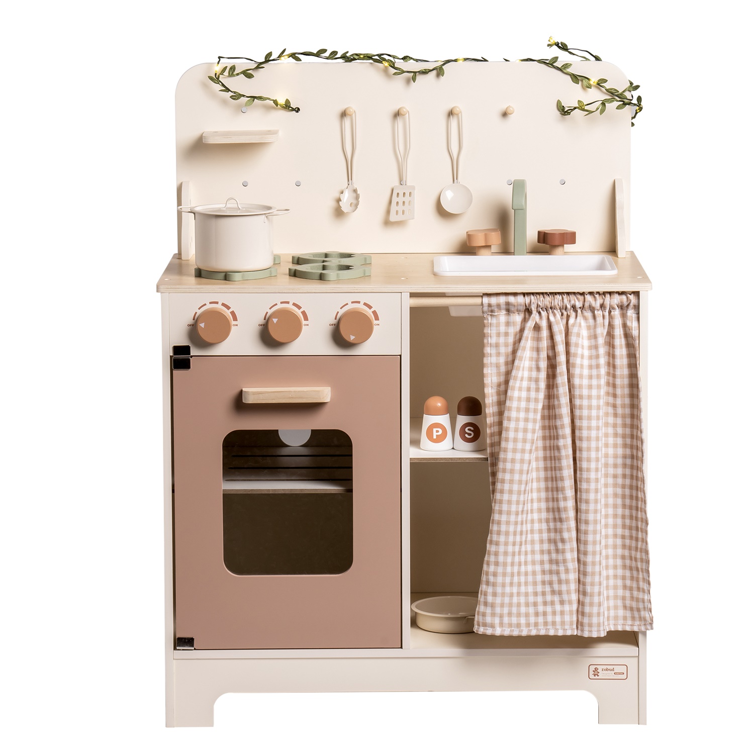 CIPACHO Stylish Cream Modern Kitchen Playset for Kids, Great Gift for Boys and Girls