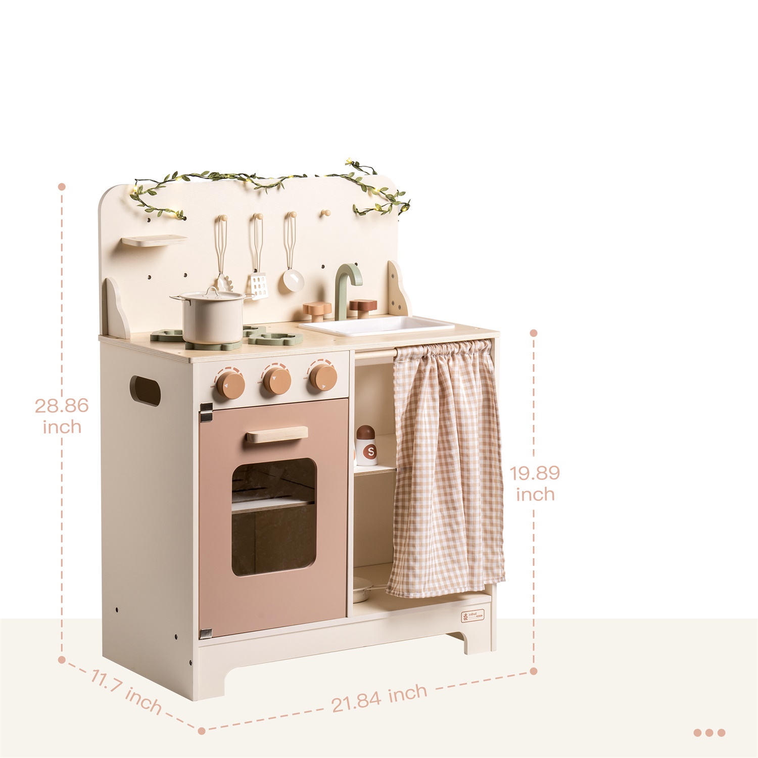 CIPACHO Stylish Cream Modern Kitchen Playset for Kids, Great Gift for Boys and Girls