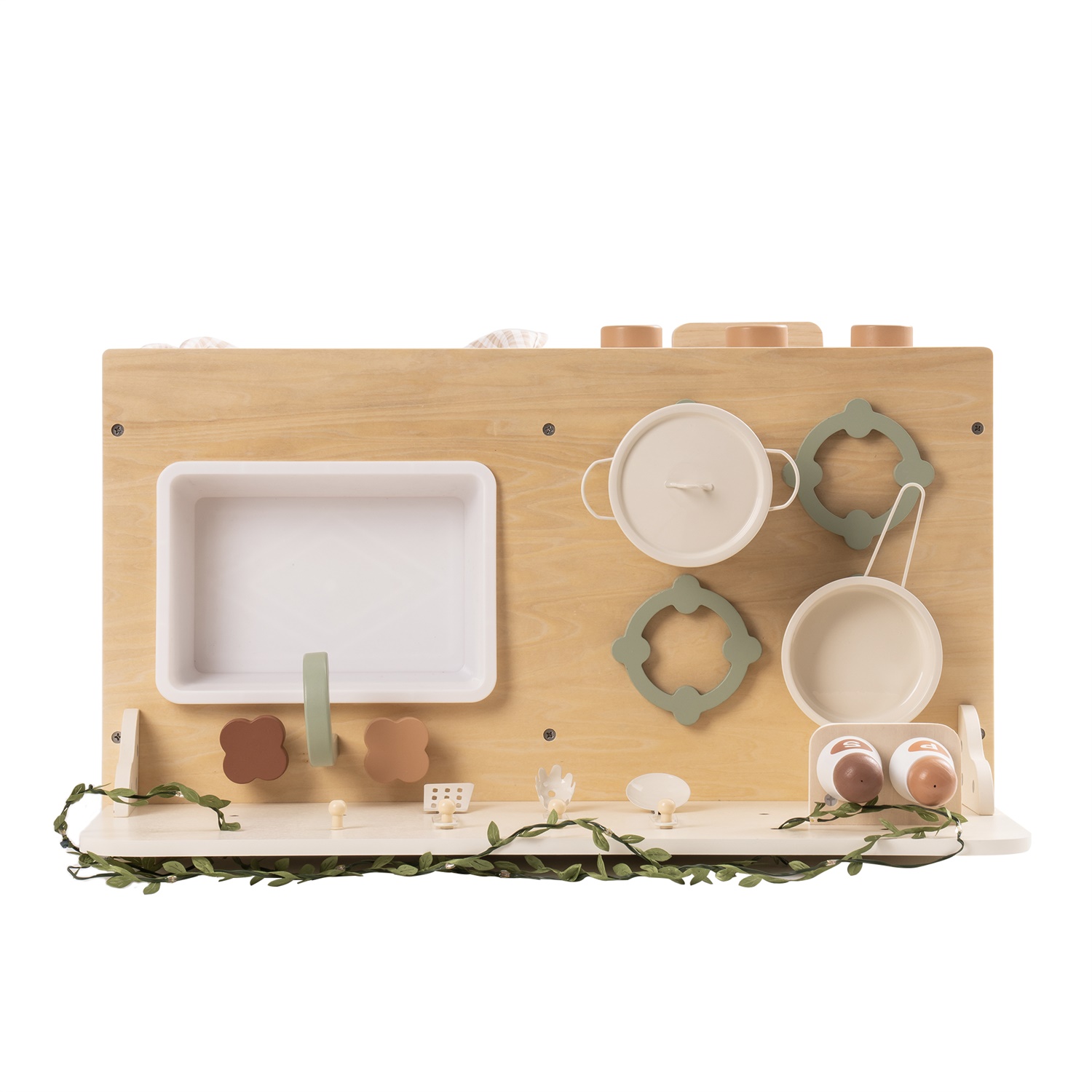 CIPACHO Stylish Cream Modern Kitchen Playset for Kids, Great Gift for Boys and Girls