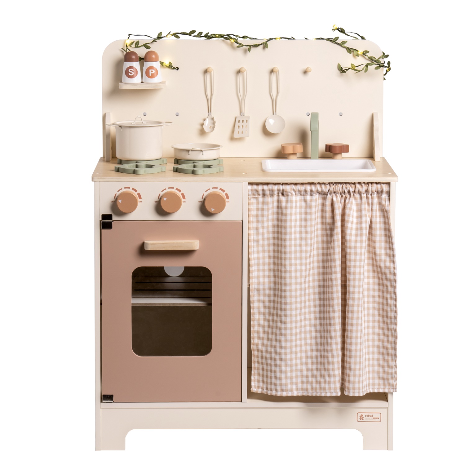 CIPACHO Stylish Cream Modern Kitchen Playset for Kids, Great Gift for Boys and Girls