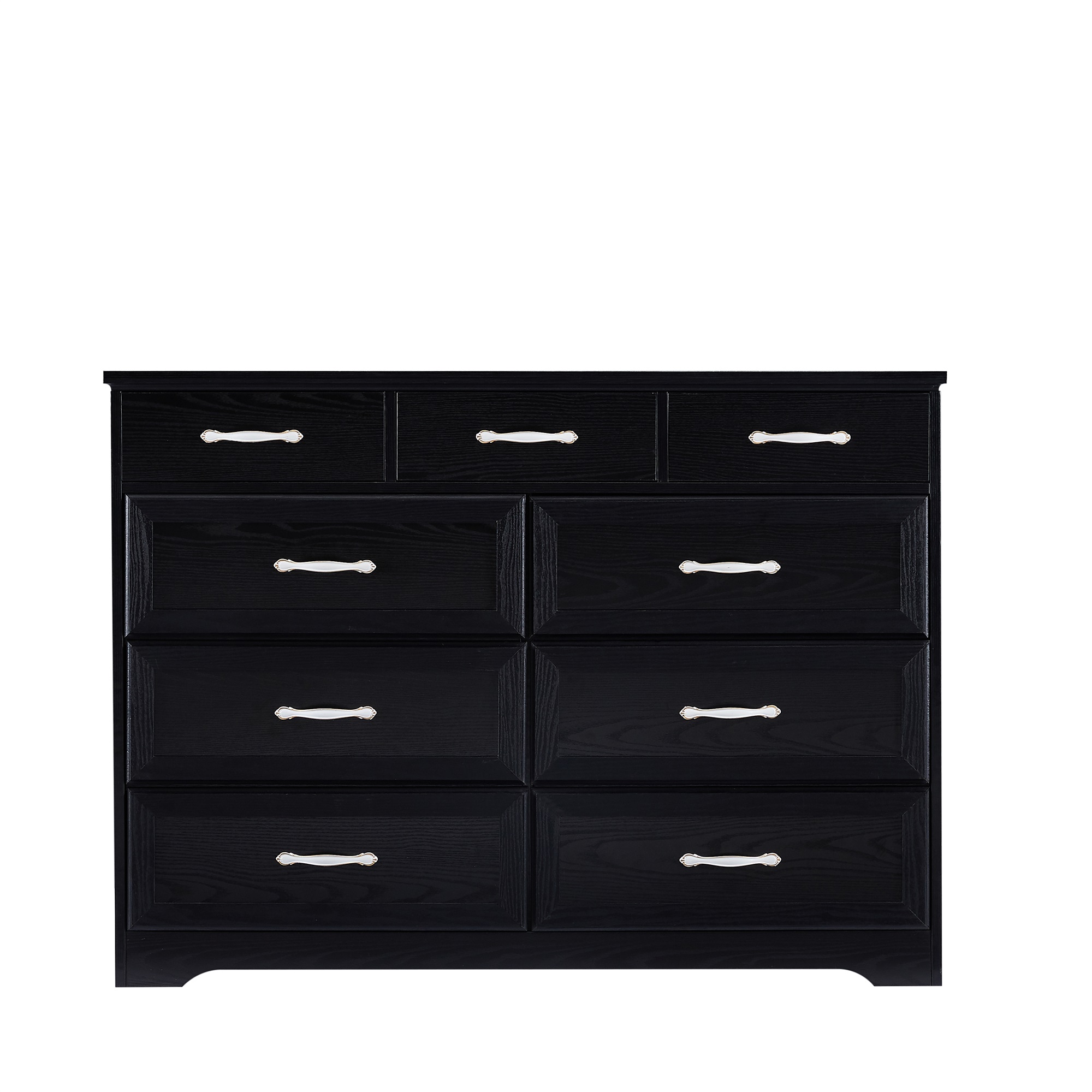 Spaco Dresser for Bedroom 9 Drawers Dresser Chest of Drawer Bedroom Furniture, Black Dresser