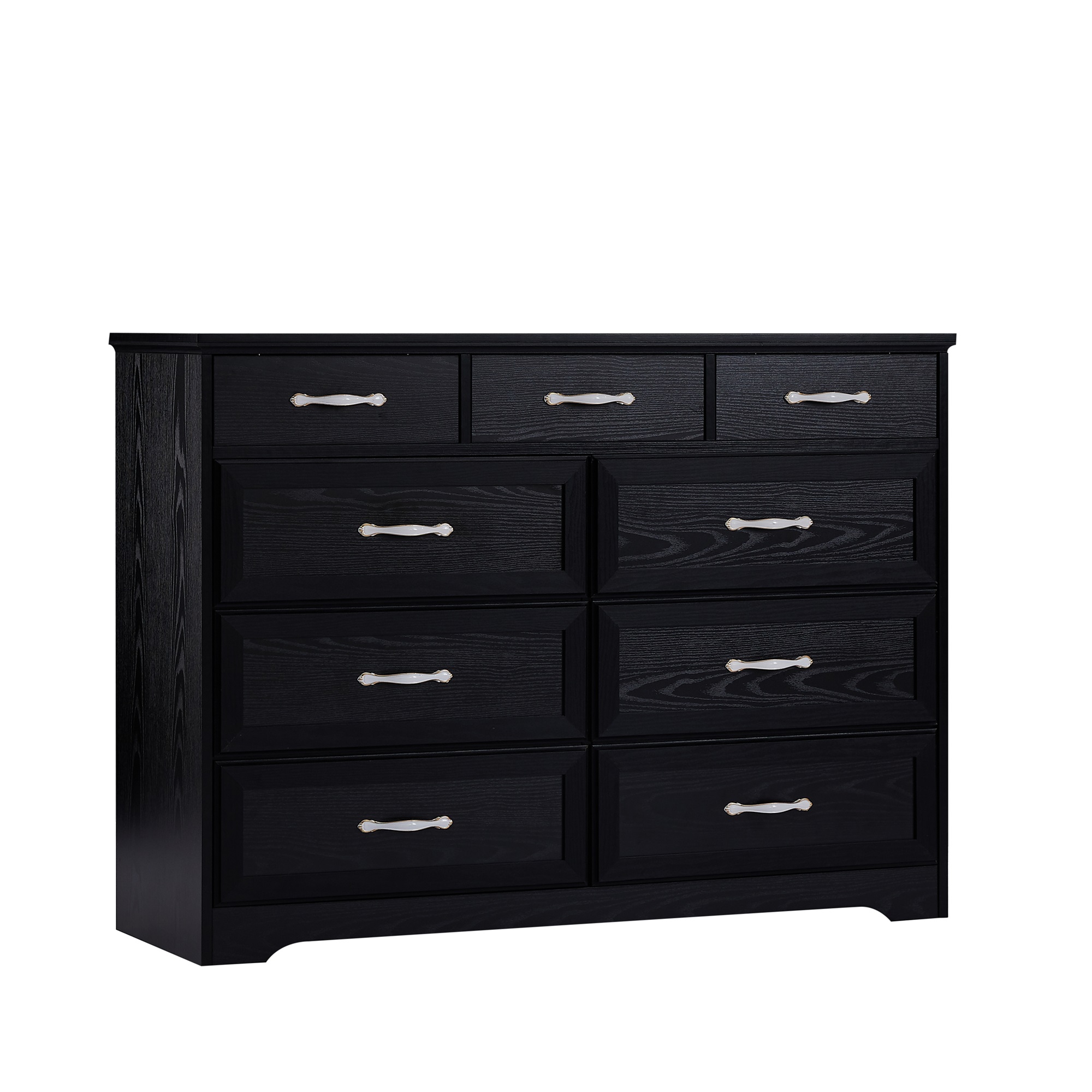 Spaco Dresser for Bedroom 9 Drawers Dresser Chest of Drawer Bedroom Furniture, Black Dresser