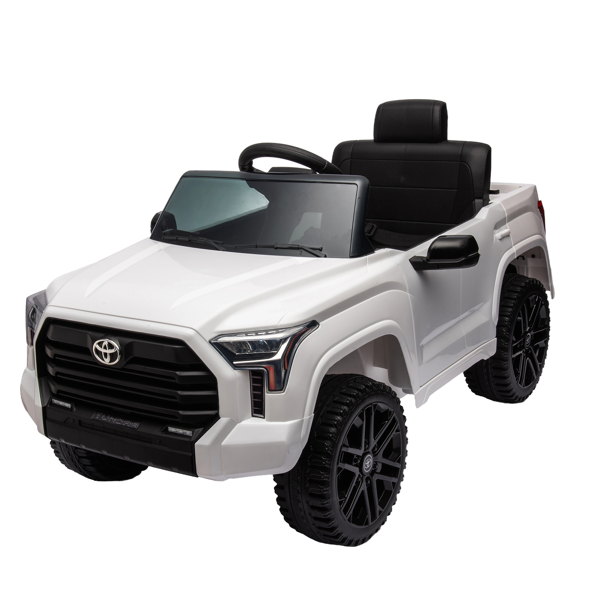 CIPACHO 12V Battery Powered Licensed Toyota Tundra Kids Ride On Truck Car Electric Vehicle Jeep with Remote Control, MP3, White