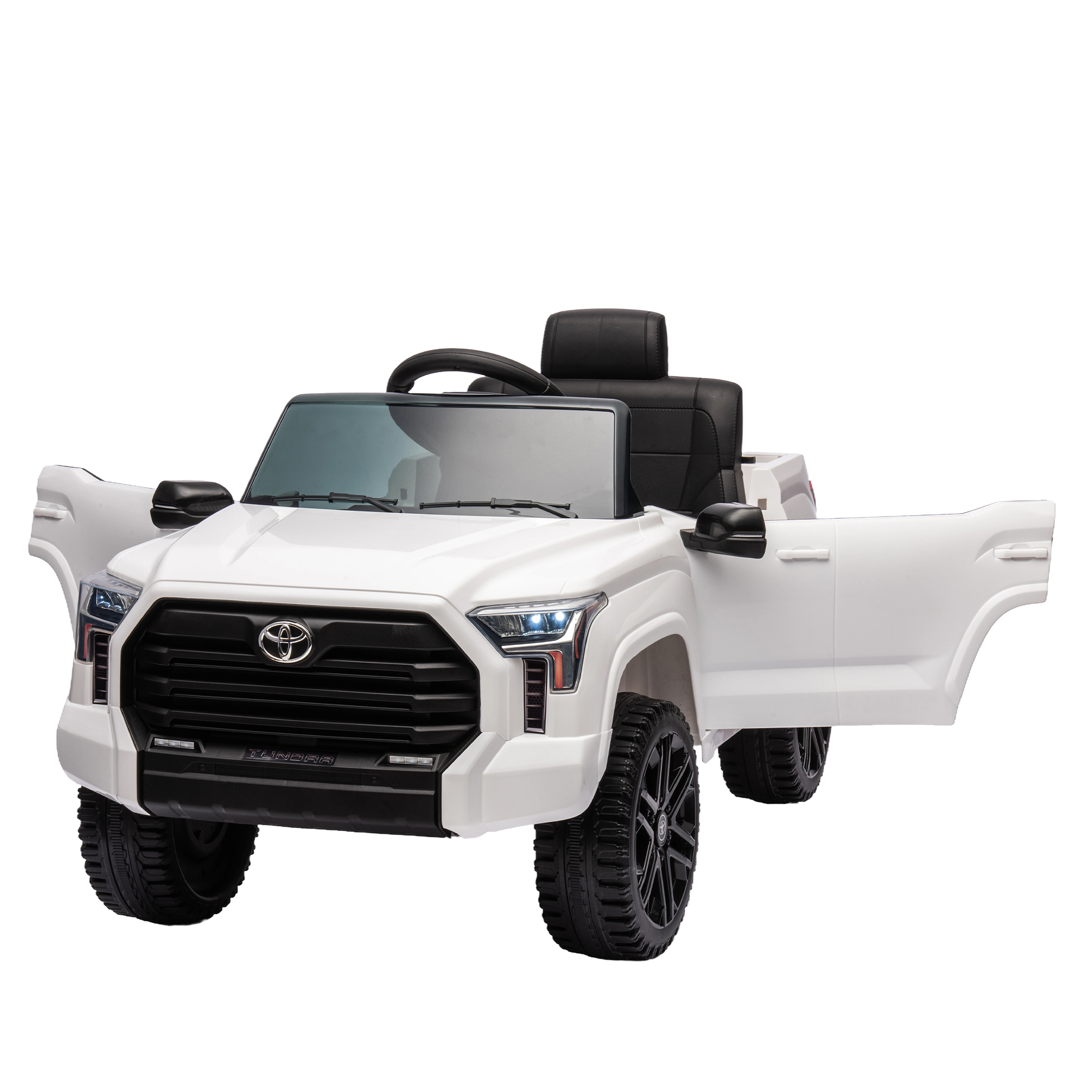 CIPACHO 12V Kids Electric Ride On Car Toy Licensed Toyota Tundra Pickup with 2.4G Remote Control, Car for kids 3 Speed Adjustable, White