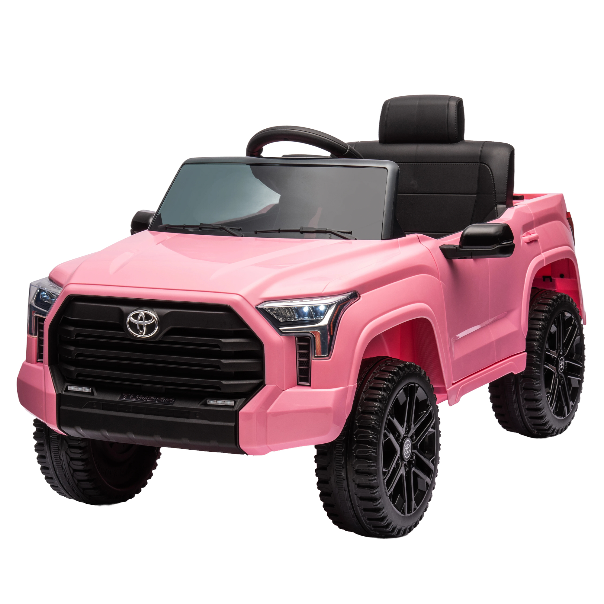 CIPACHO 12V Battery Powered Licensed Toyota Tundra Kids Ride On Truck Car Electric Vehicle Jeep with Remote Control, MP3, Pink