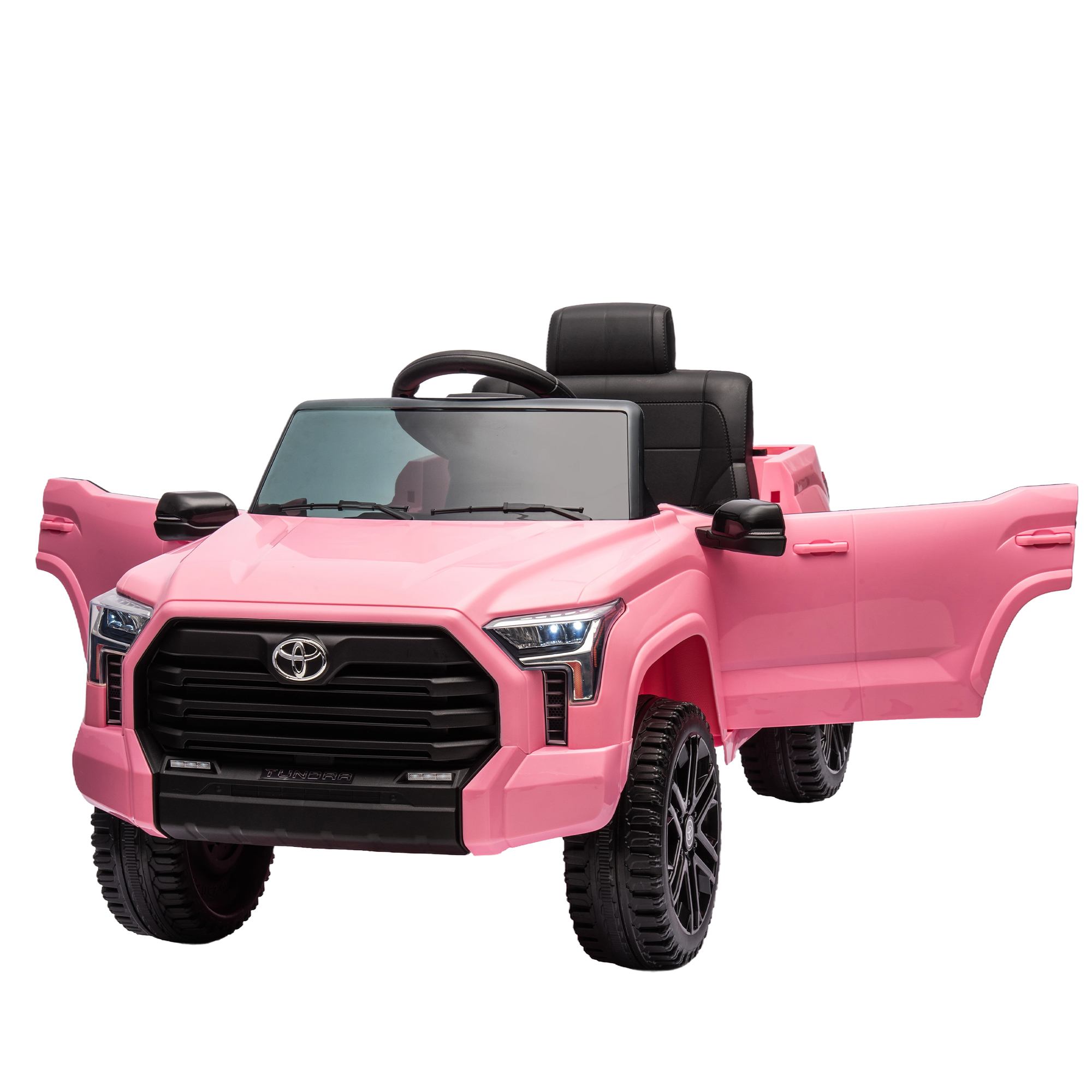 CIPACHO 12V Battery Powered Licensed Toyota Tundra Kids Ride On Truck Car Electric Vehicle Jeep with Remote Control, MP3, Pink