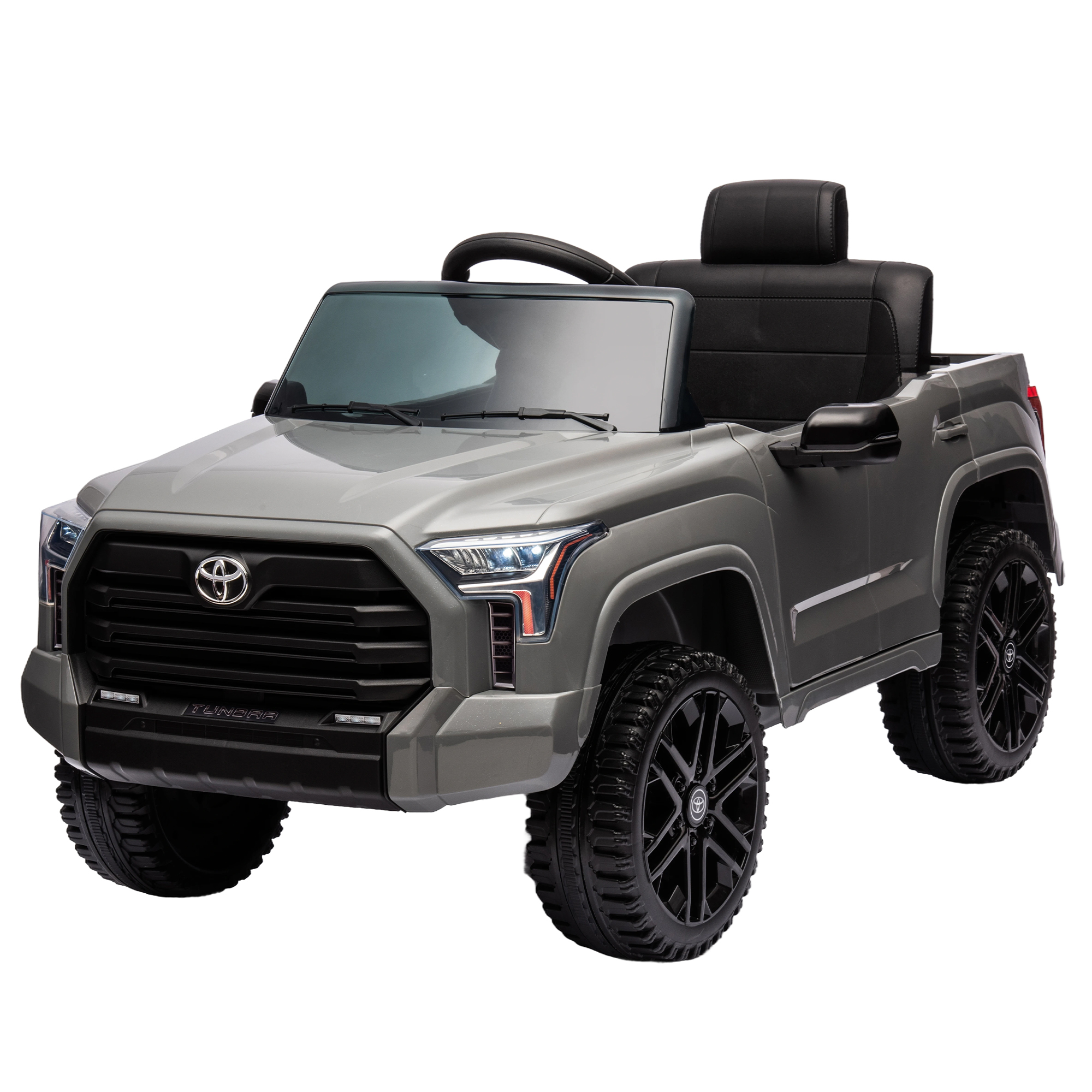 CIPACHO 12V Kids Electric Ride On Car Toy Licensed Toyota Tundra Pickup with 2.4G Remote Control, Car for kids 3 Speed Adjustable, Gray