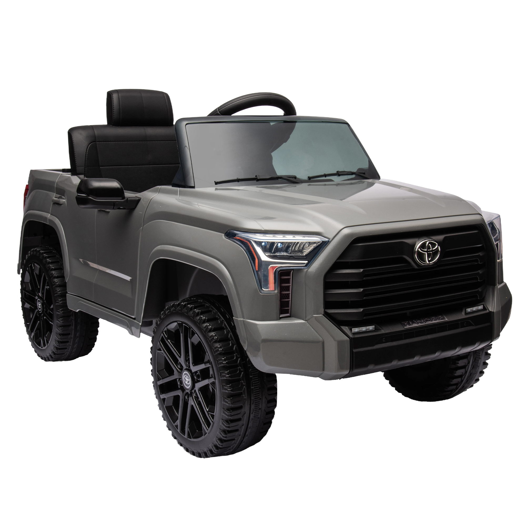 CIPACHO 12V Kids Electric Ride On Car Toy Licensed Toyota Tundra Pickup with 2.4G Remote Control, Car for kids 3 Speed Adjustable, Gray