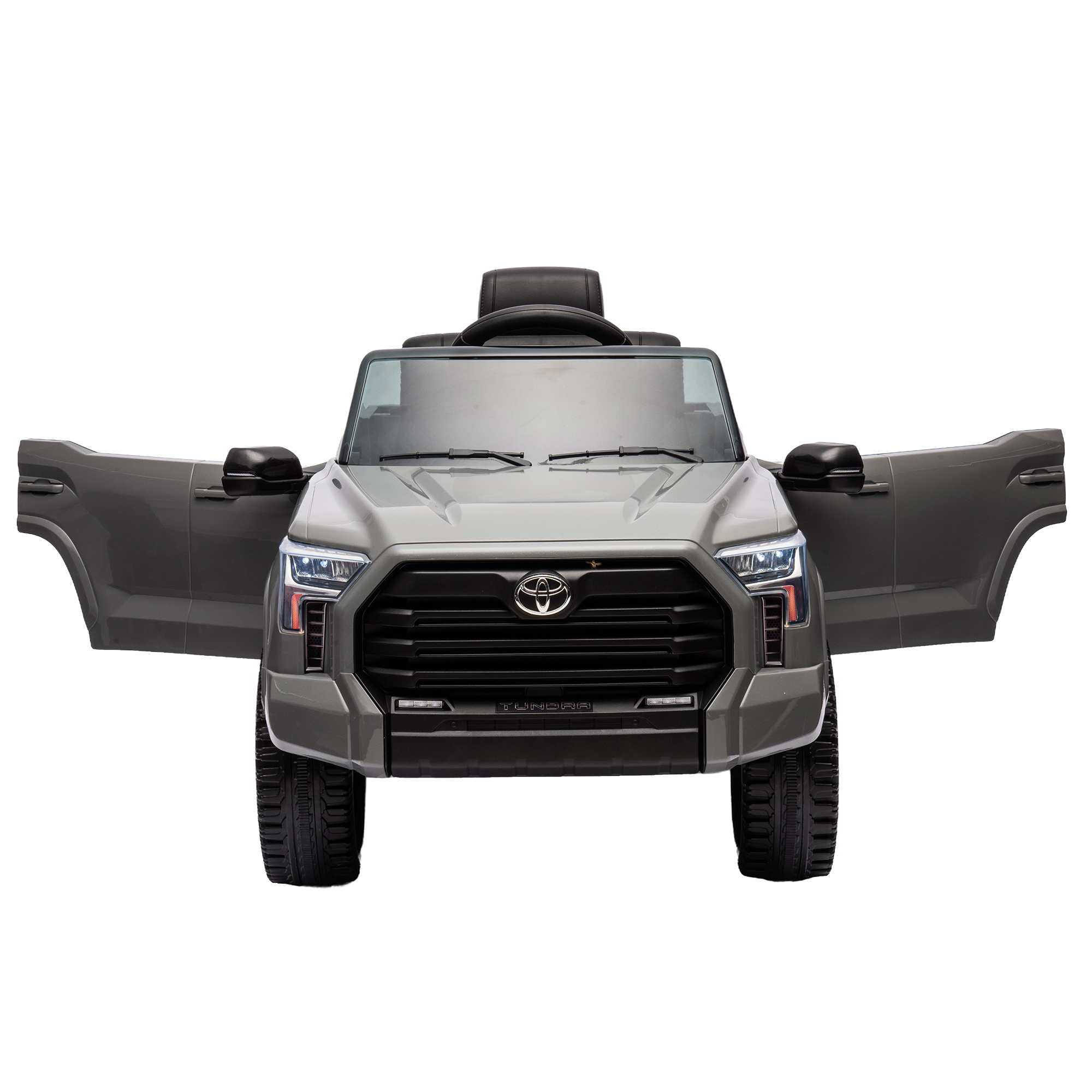 CIPACHO 12V Kids Electric Ride On Car Toy Licensed Toyota Tundra Pickup with 2.4G Remote Control, Car for kids 3 Speed Adjustable, Gray