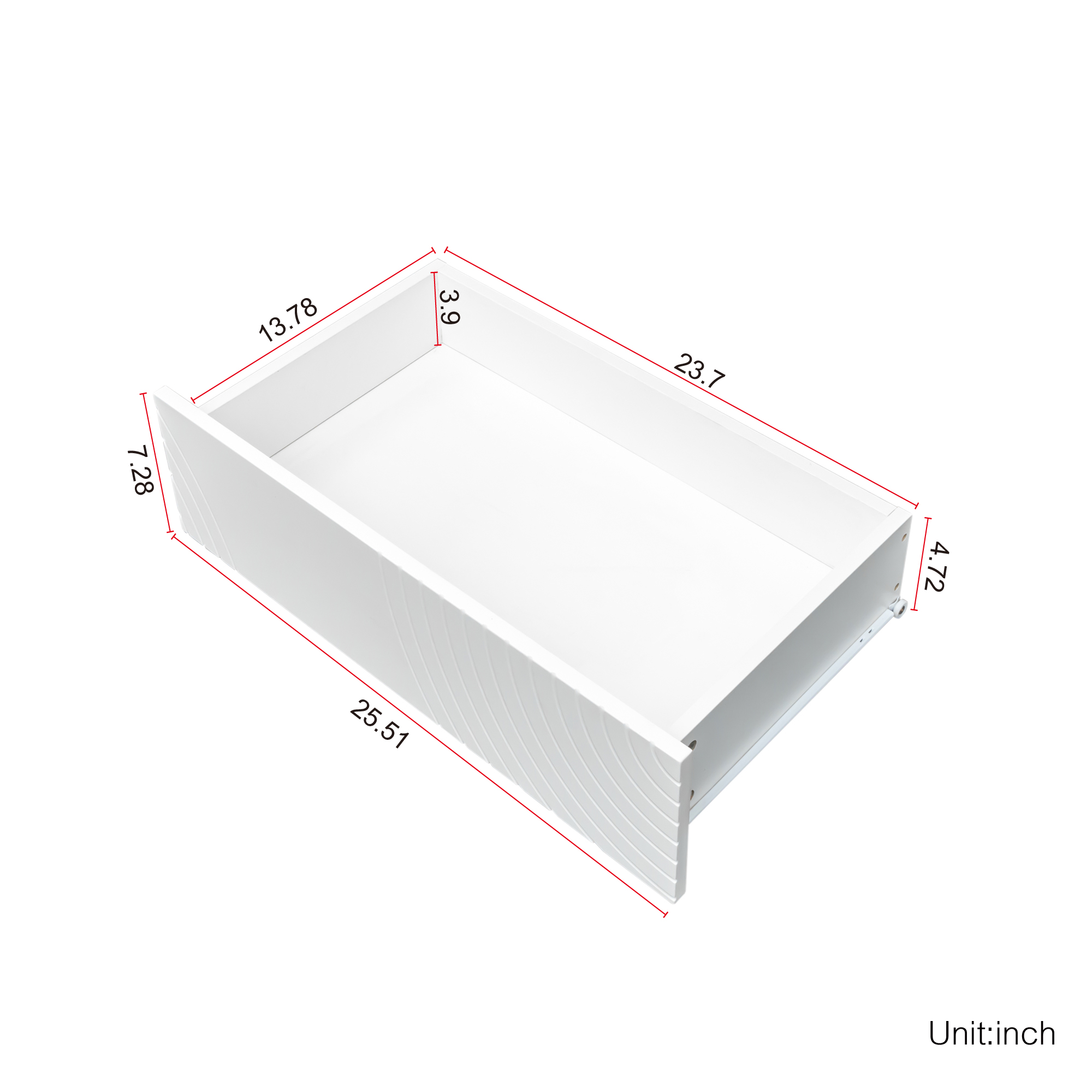 Spaco Dresser for Bedroom 6 Drawers Dresser& Chests of Drawers, White Dresser