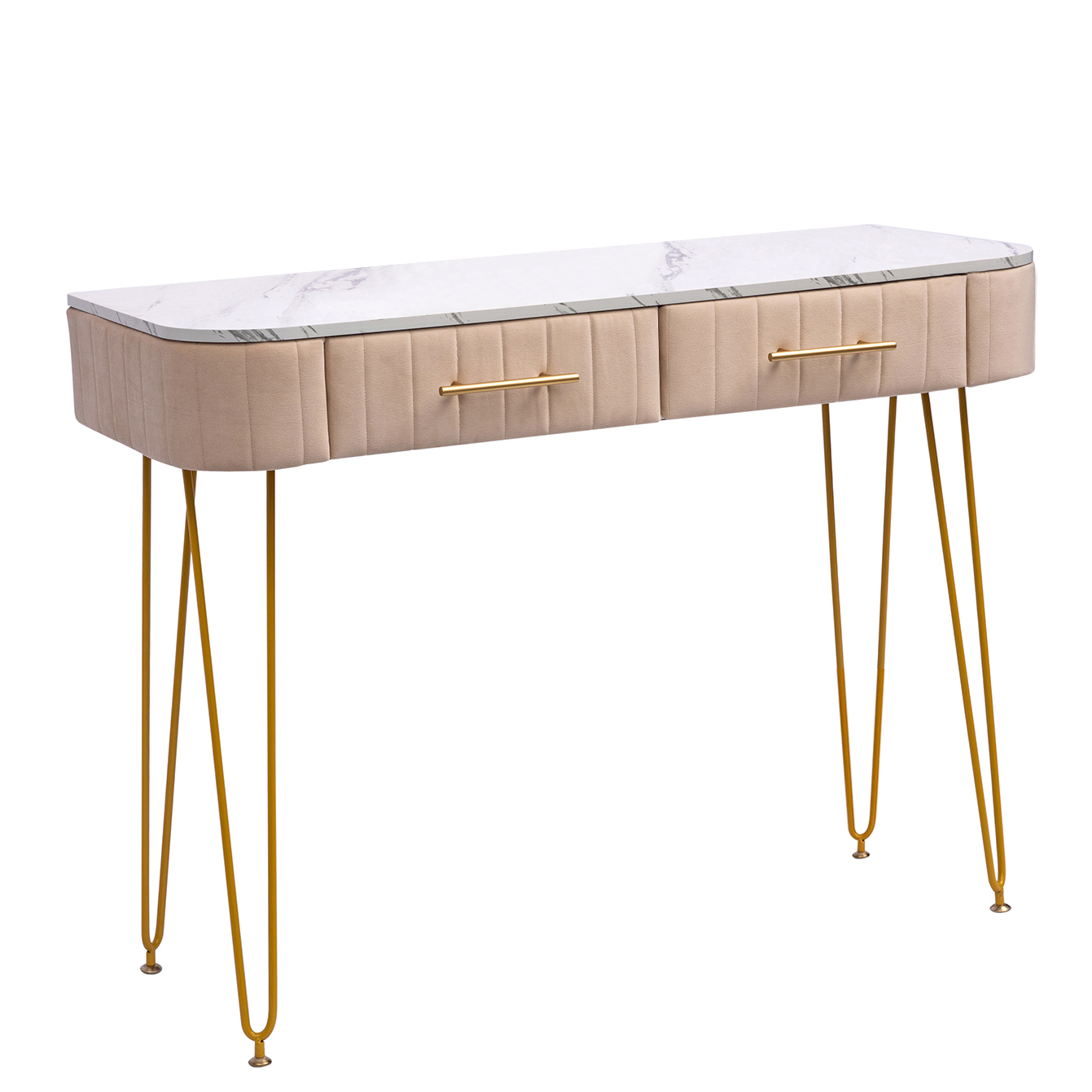 Resenkos Large Vanity Desk Makeup Table for Bedroom Furniture, Dressing Table with Drawers for Women, Girls