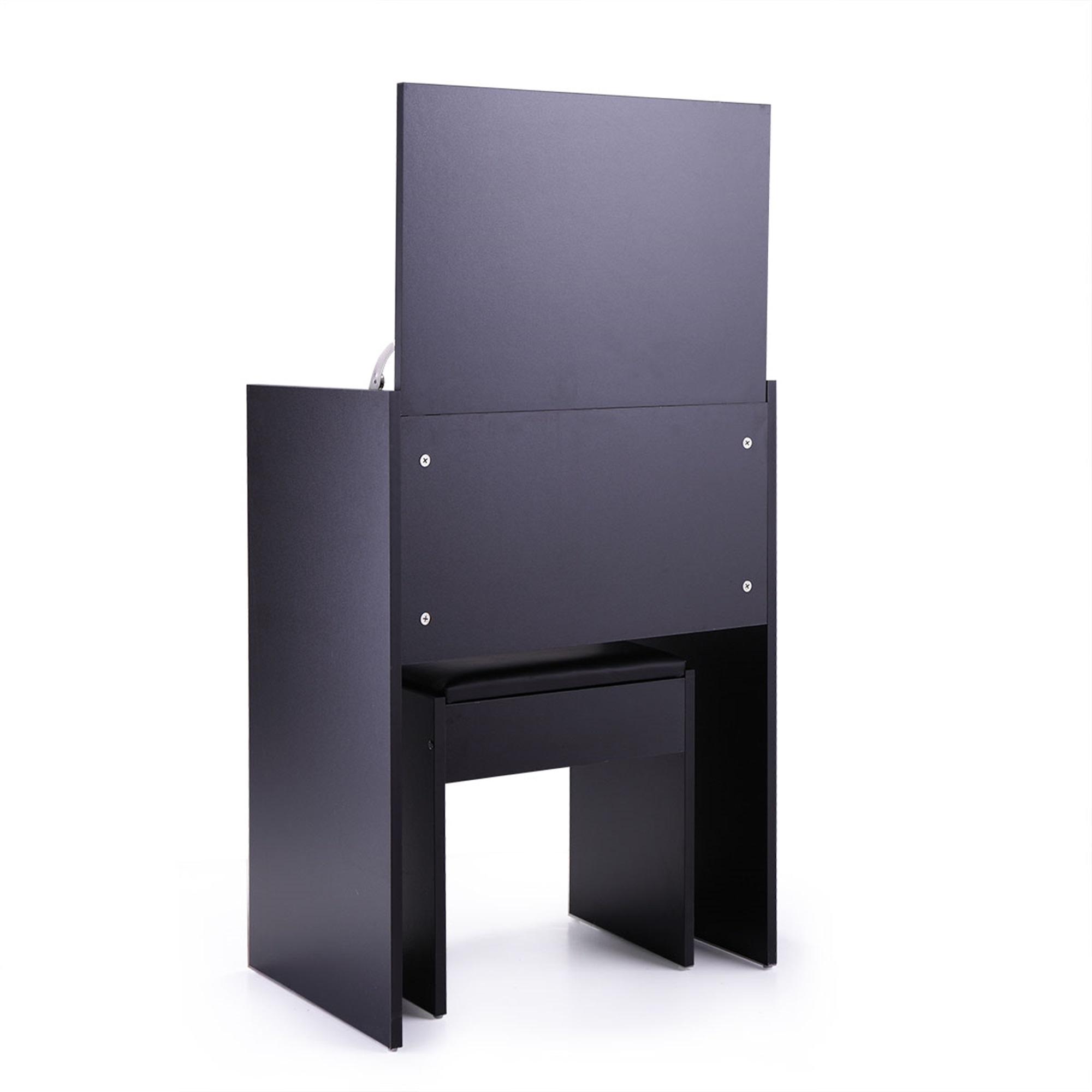 Spaco Small Makeup Vanity Desk with Mirror Makeup Vanity, Black Vanity