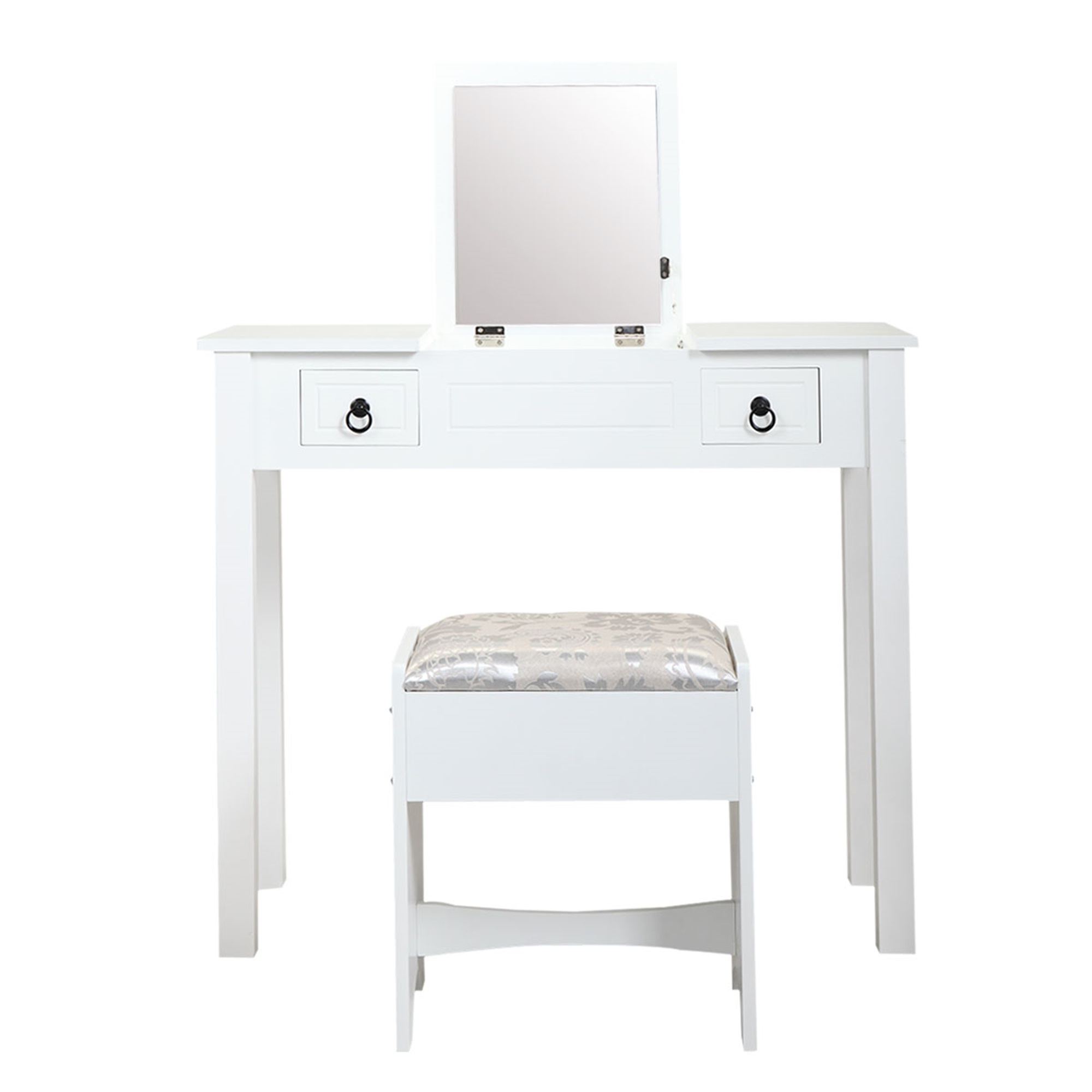 Spaco Small Makeup Vanity Desk with Mirror Makeup Vanity, White Vanity