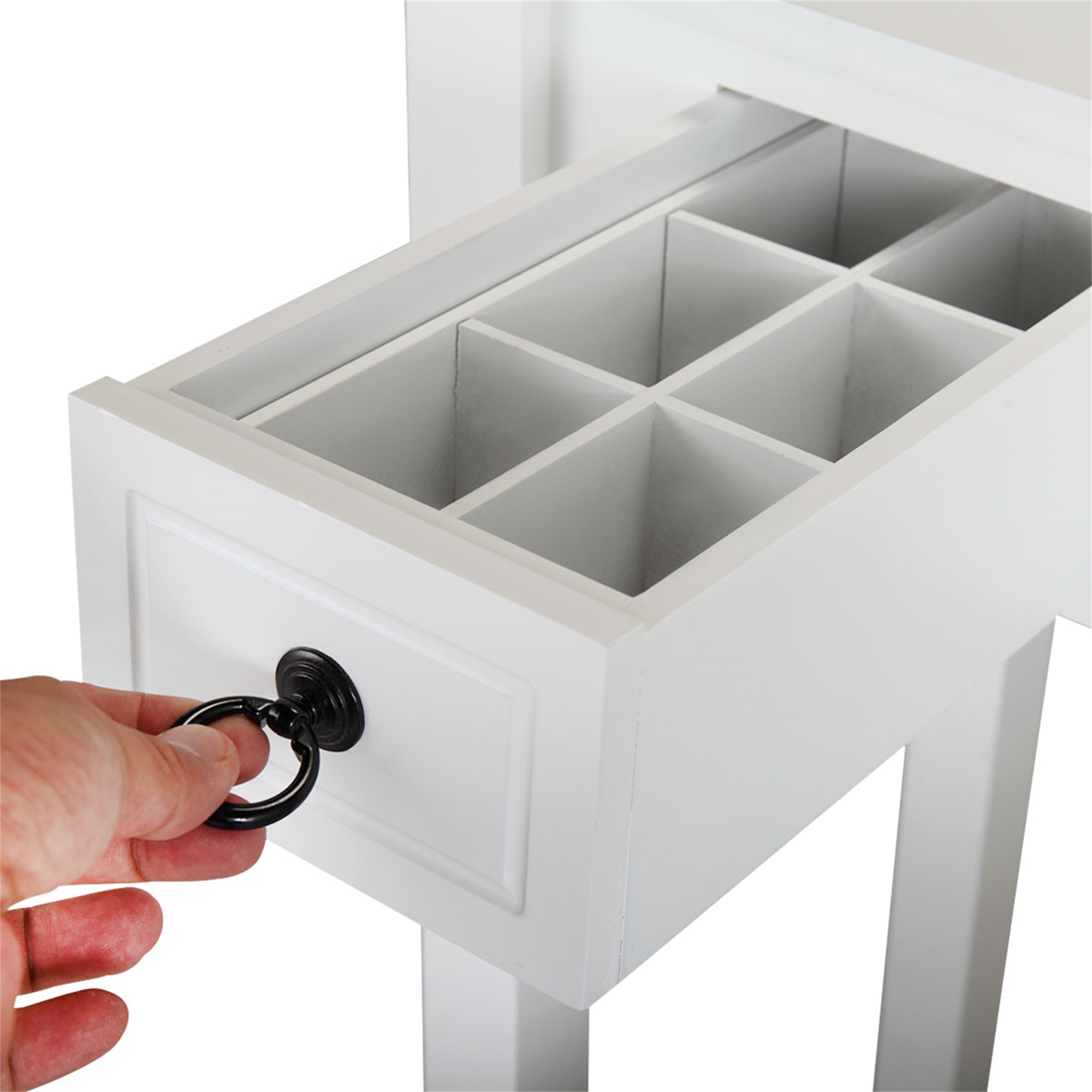 Spaco Small Makeup Vanity Desk with Mirror Makeup Vanity, White Vanity