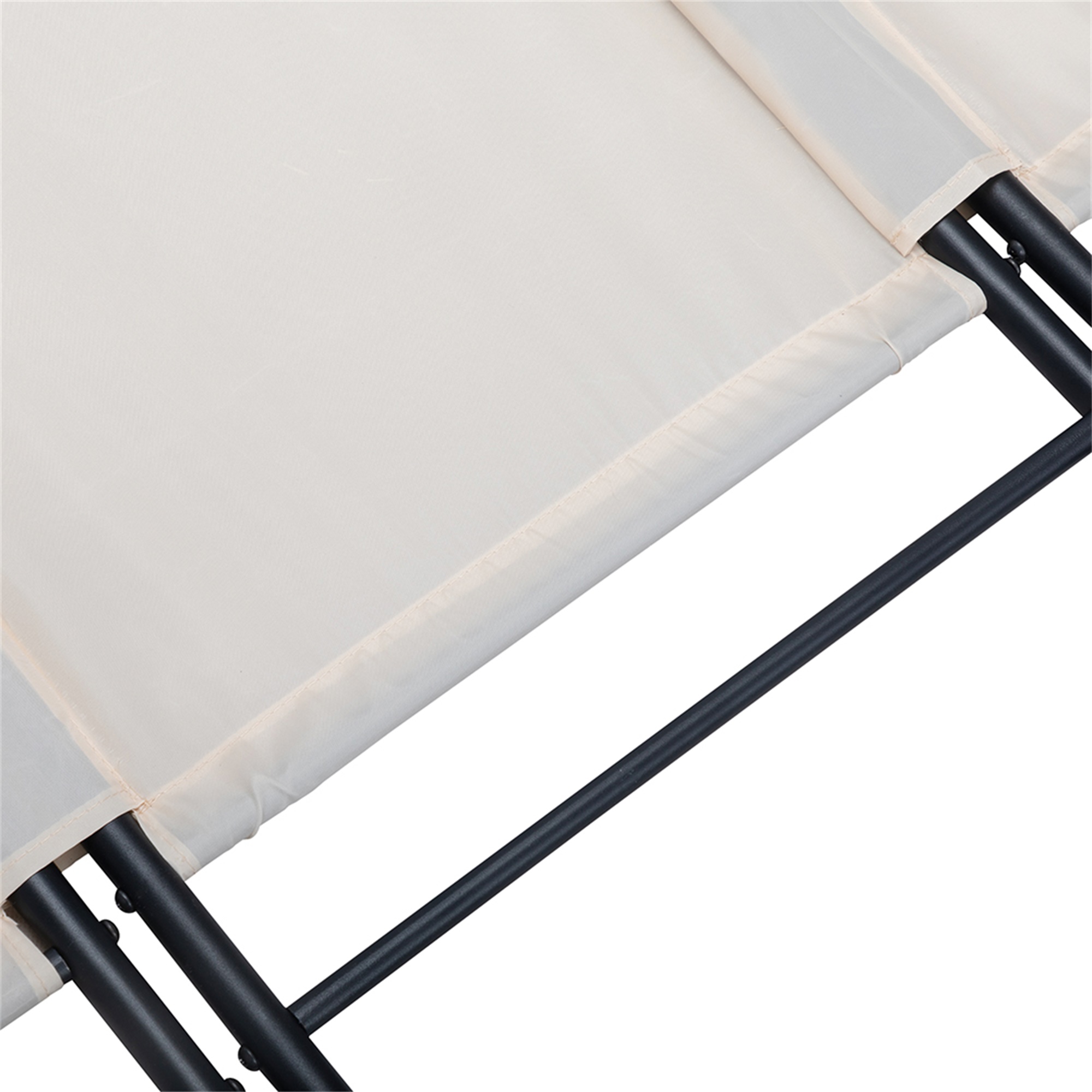 Kadyn 4-Panel Metal Folding Room Divider, 5.94Ft Freestanding Room Screen Partition Privacy Display for Bedroom, Beige