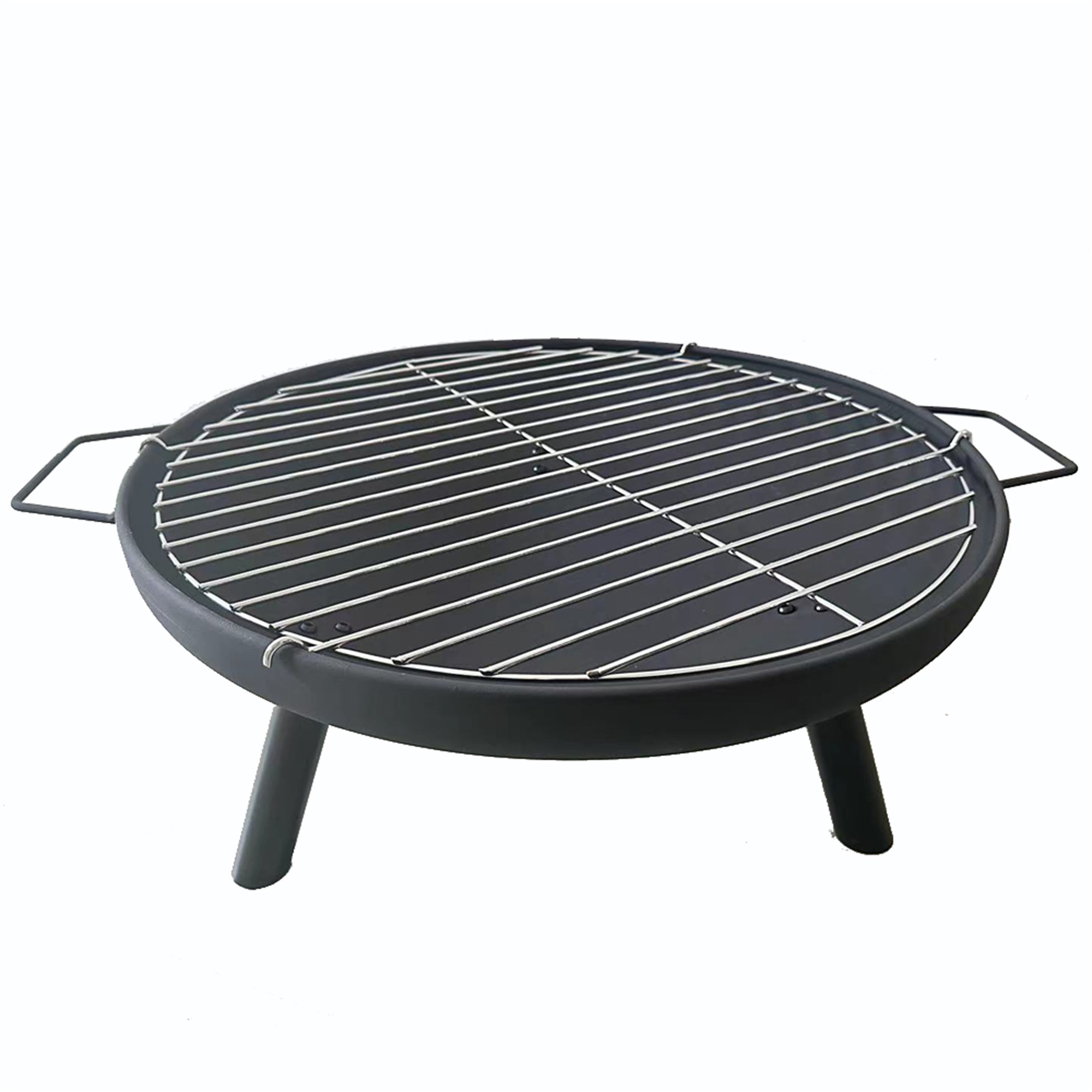 Spaco 28 inch Fire Pit for Outside Portable Wood Small Bowl for with Spark Screen, Fireplace Poker,