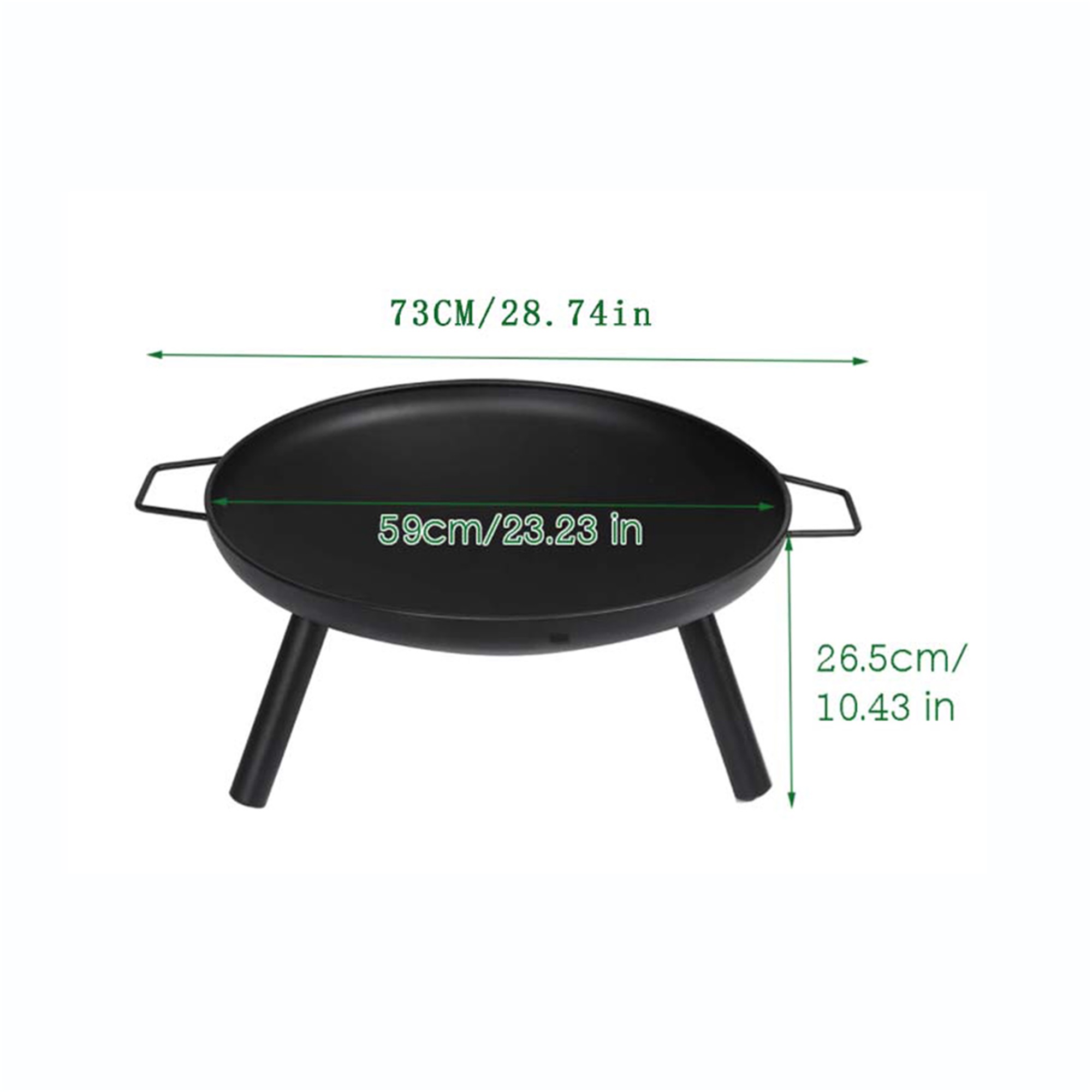 Spaco 28 inch Fire Pit for Outside Portable Wood Small Bowl for with Spark Screen, Fireplace Poker,