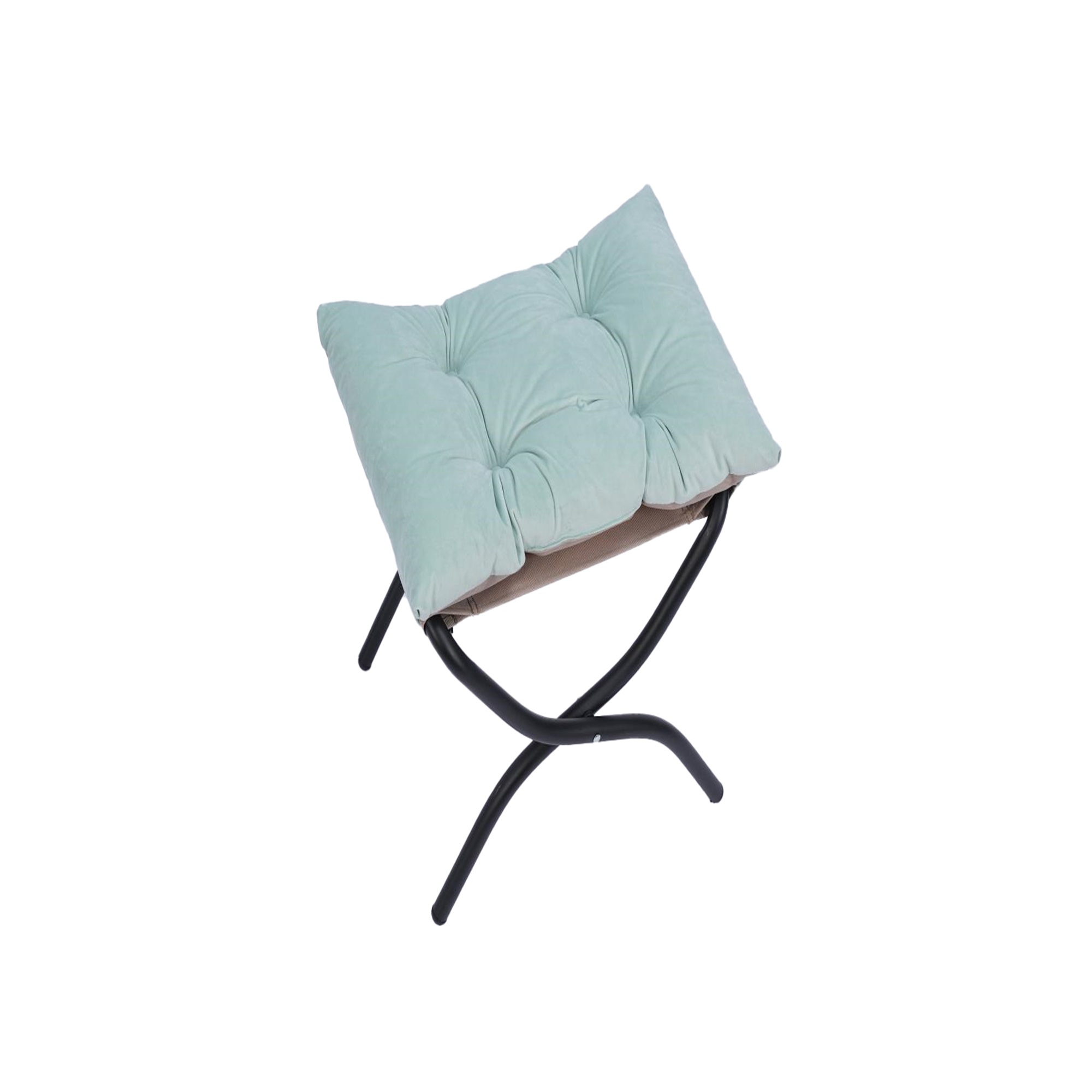 Spaco Modern Cotton Fabric Lazy Chair, Chair with Ottoman Set Armrests and A Side Pocket, Green