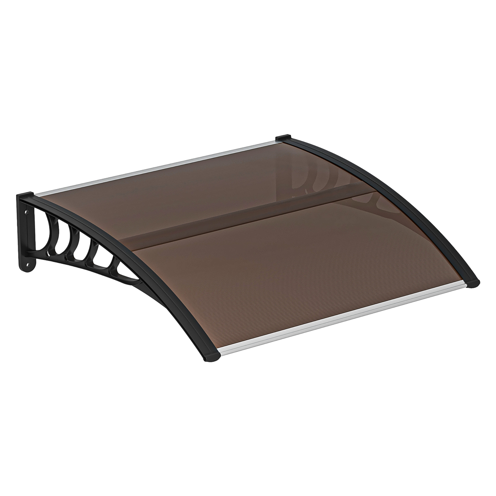 Kepooman 40"x 35" Patio Awning for Outdoor, Awning Canopy for Patio, Door Window Awning, Brown