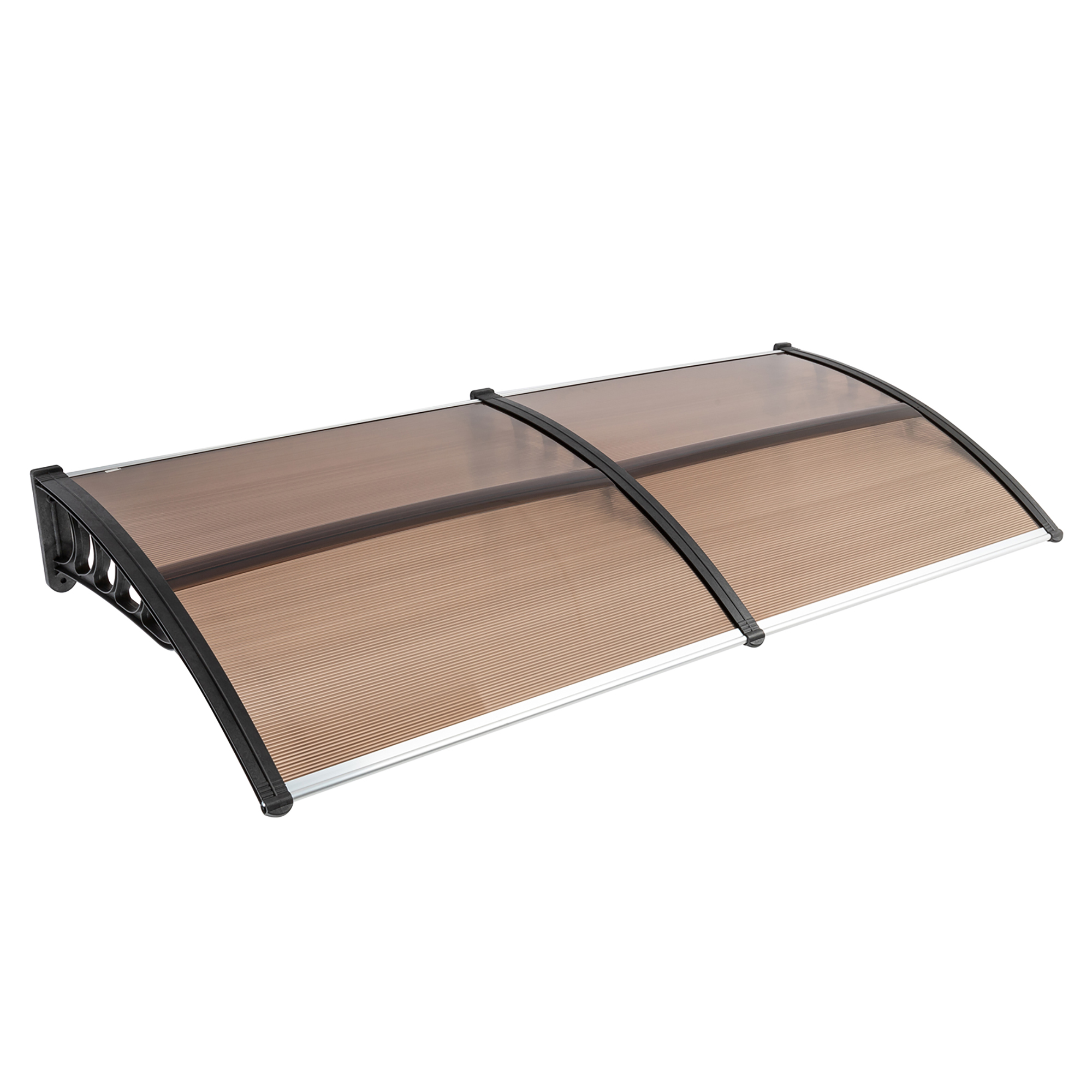 Kepooman 78"x 35" Window ABS Awning, Awning Canopy for Patio, Brown+Black