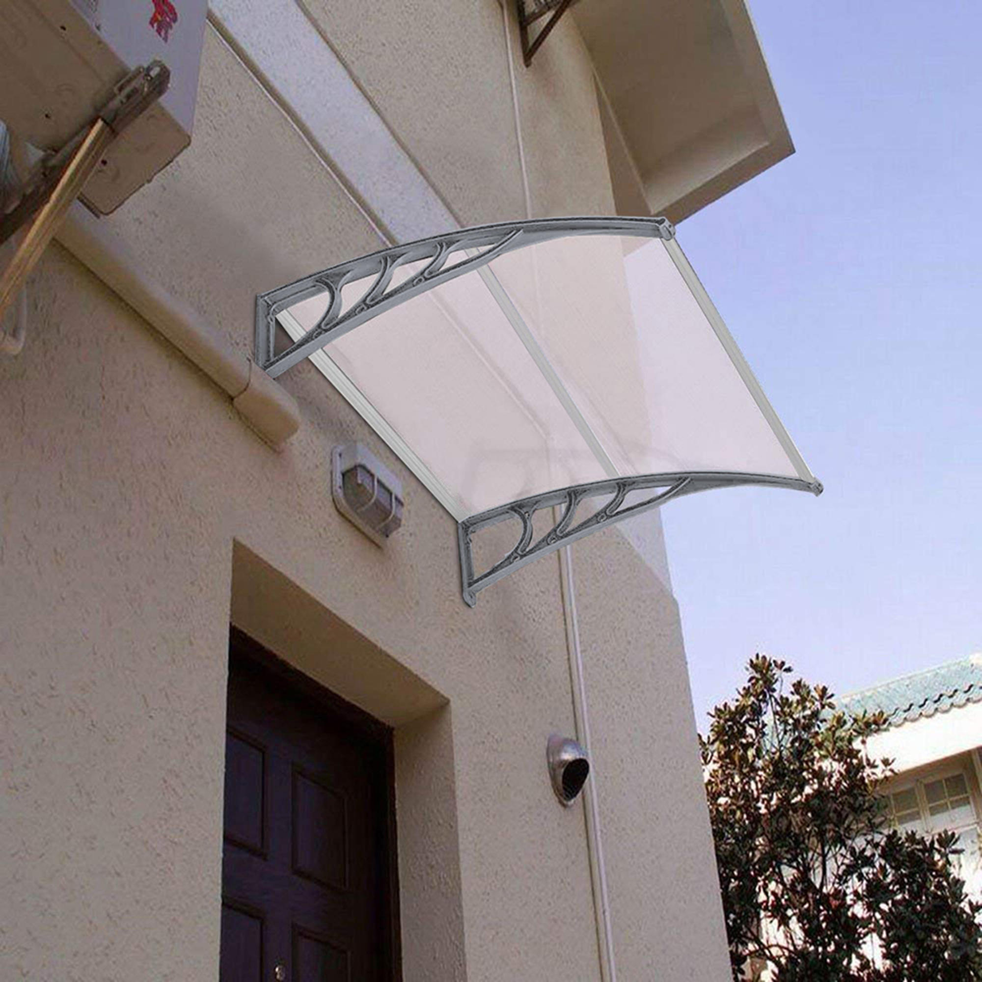 Kepooman 40"x 35" Patio Awning for Outdoor, Awning Canopy for Patio, Door Window Awning, Gray