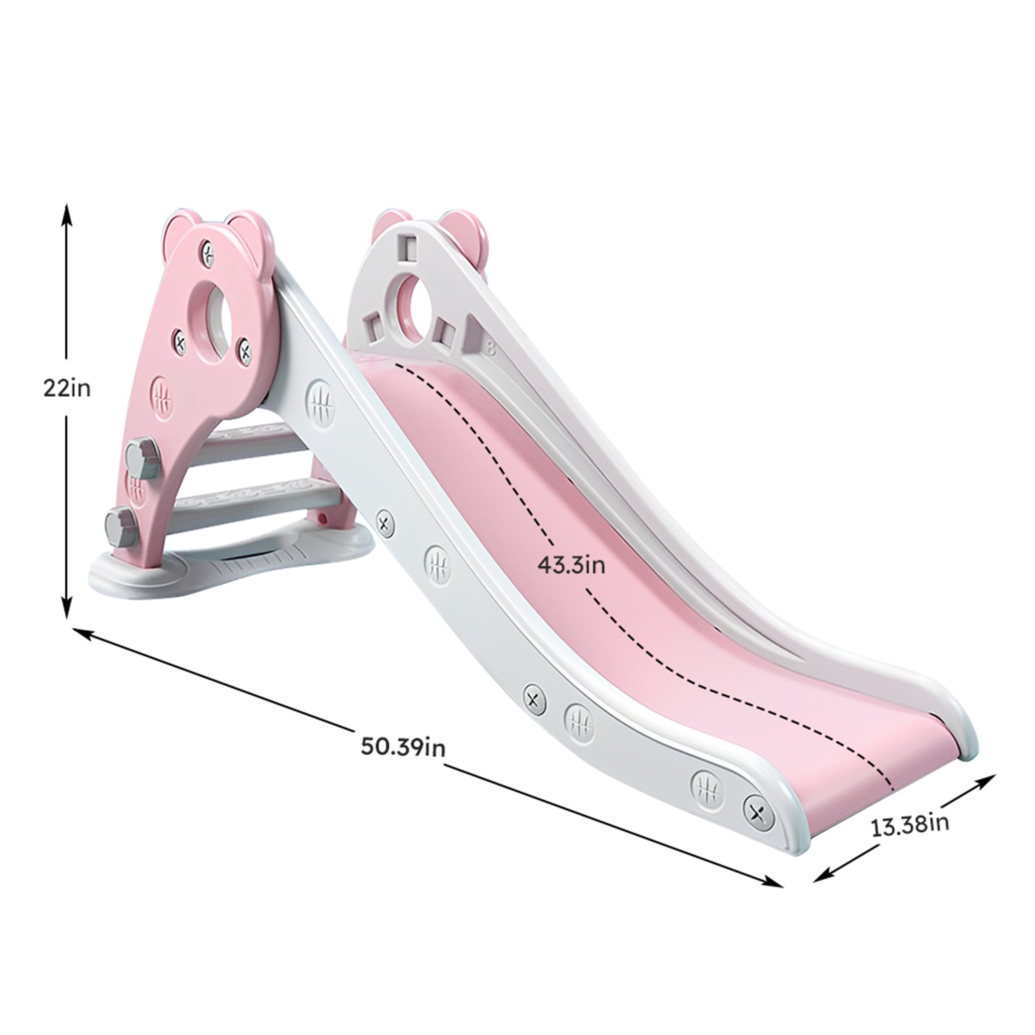 CIPACHO Kids Slide Toys, Play Climber Slide Playset for Toddler Age 1-3, Pink