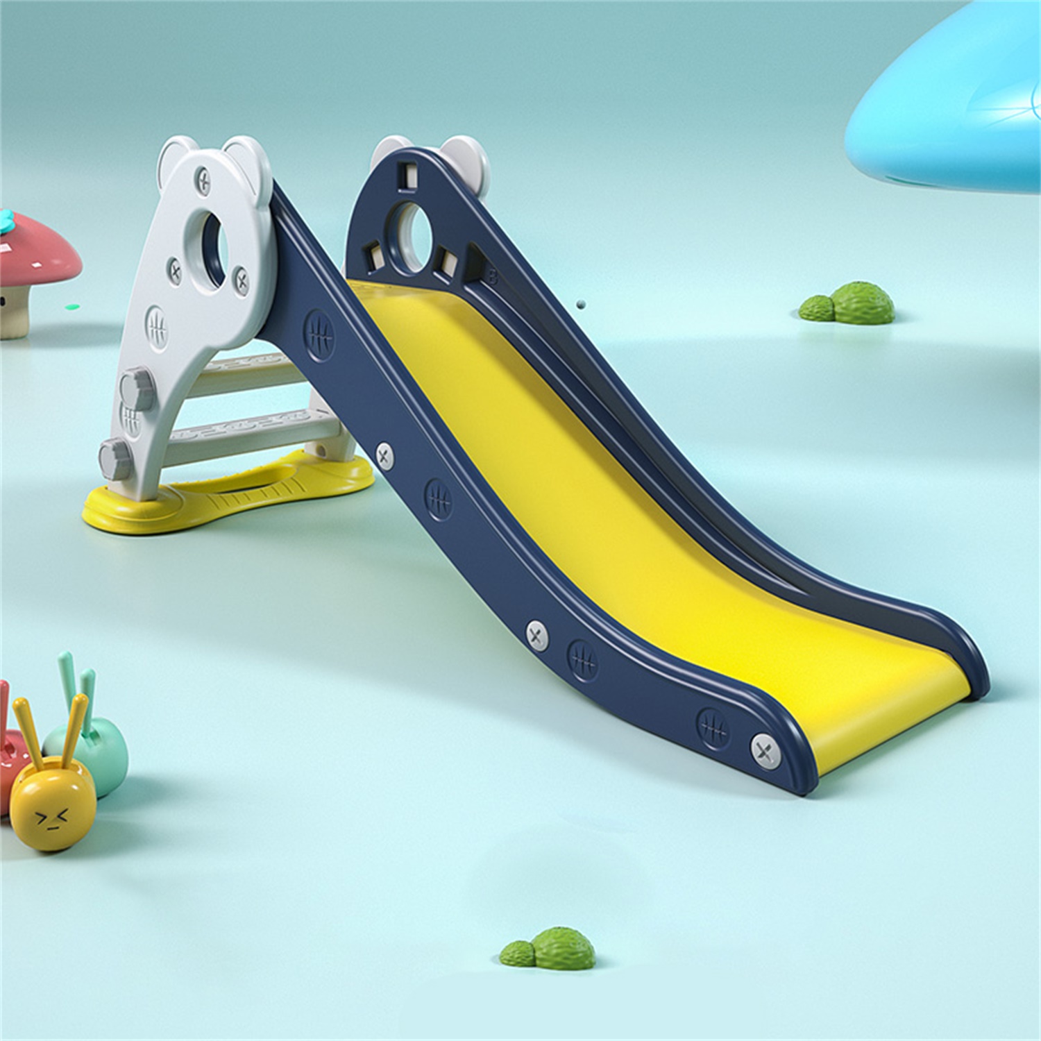 CIPACHO Outdoor Playground Climber Slide, Kids Slide Sets for Toddler Age 1-3, Navy