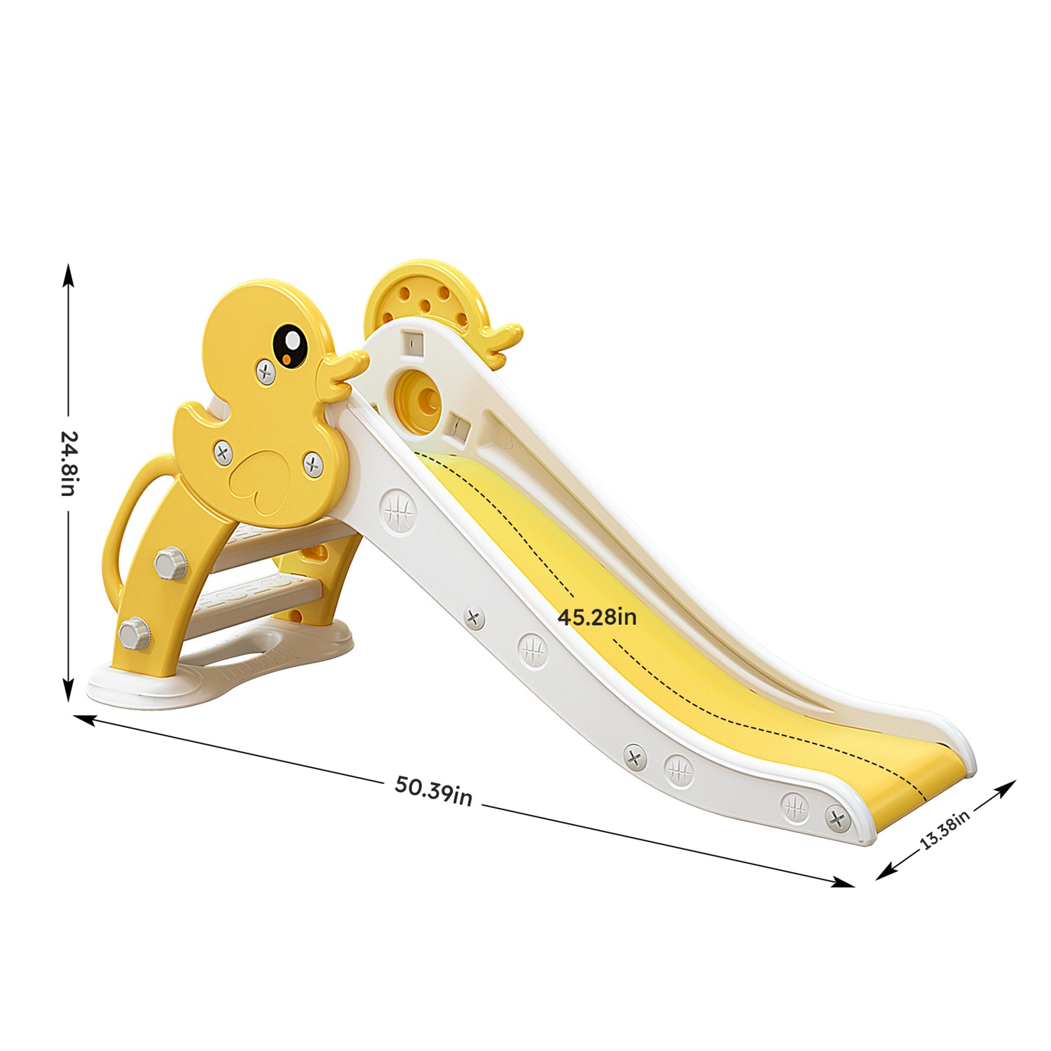 CIPACHO Kids Slide Toys, Play Climber Slide Playset for Toddler Age 1-3, Yellow