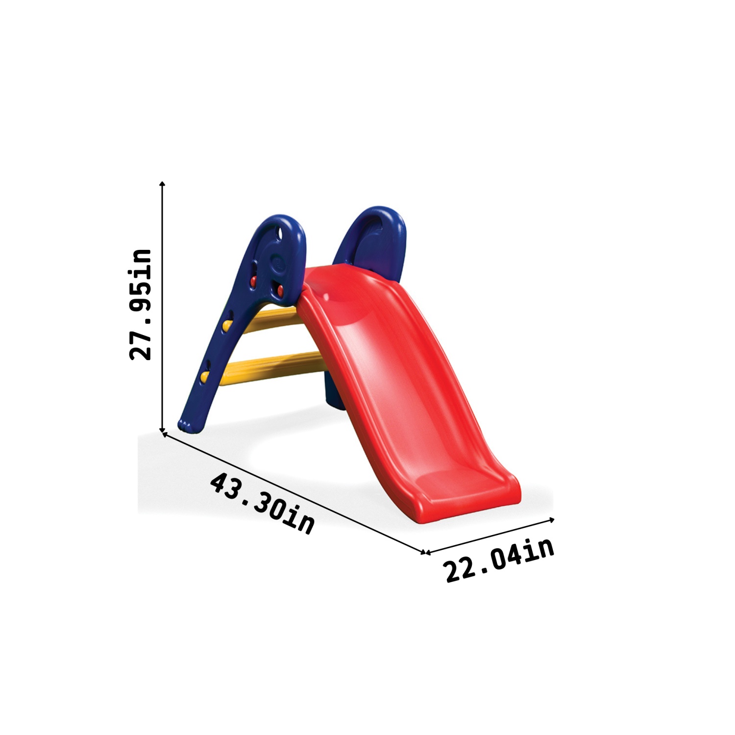 CIPACHO Kids Plastic Foldable Slide, Indoor Outdoor Play Climber Slide Playset, Red