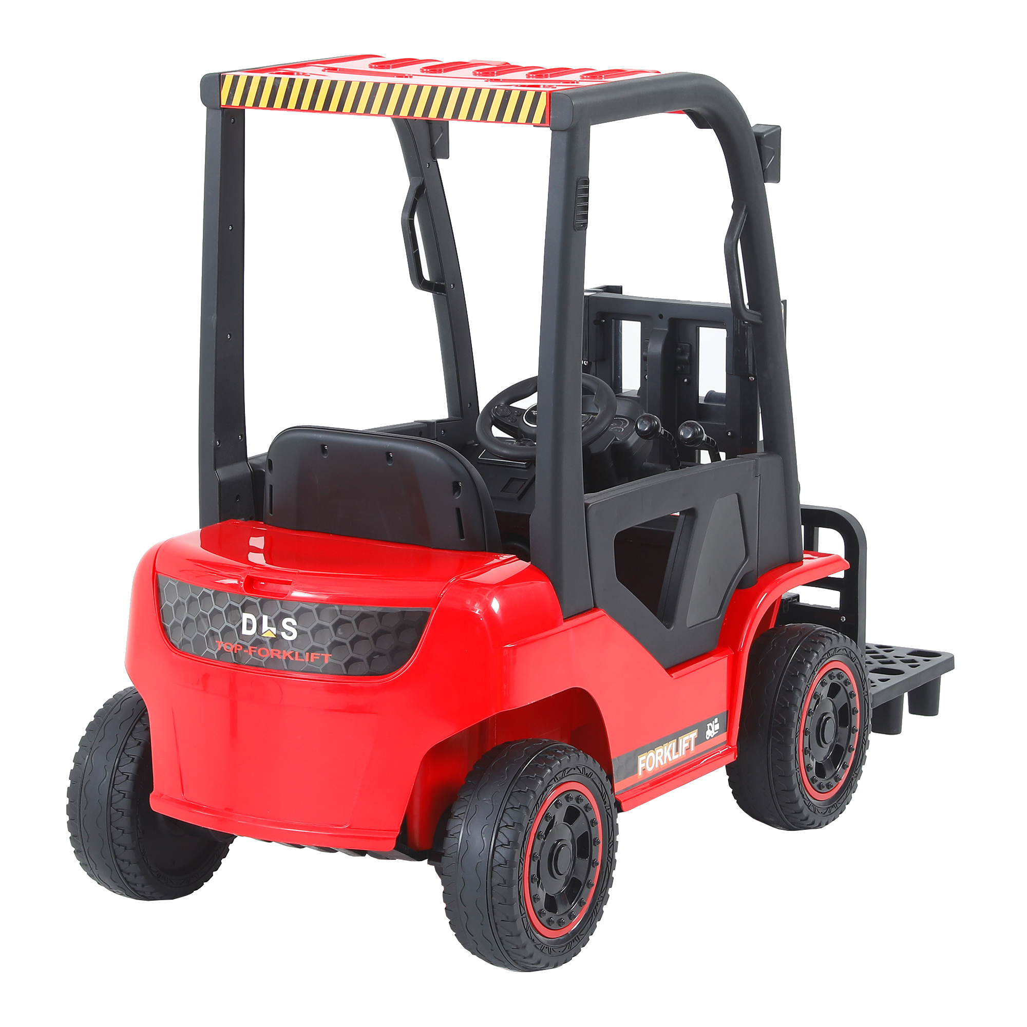 CIPACHO 12V Battery Powered Vehicle, Electric Frame Lifting Rod Electricforklift Toy, 3 Speeds Kids Ride On Car with Parent Remote Control, Bluetooth, Red