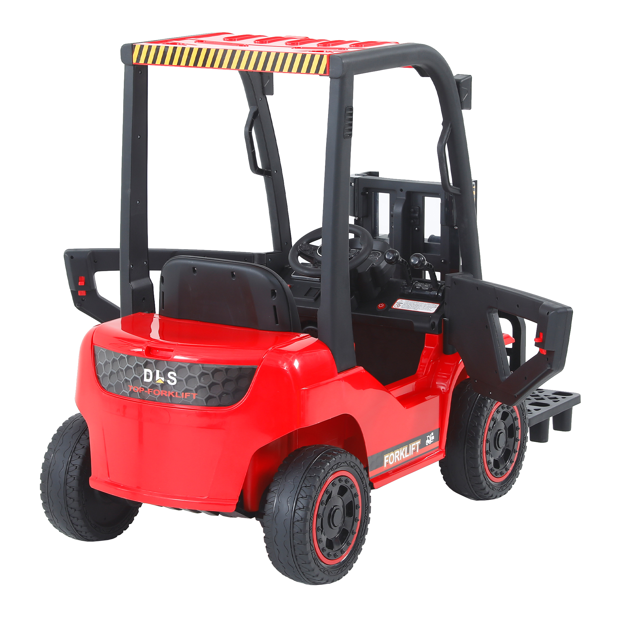 CIPACHO 12V Electric Ride-On Car, Battery Powered Vehicle Frame Lifting Rod Electricforklift Toy with 3 speeds, Parent Remote Control, Red