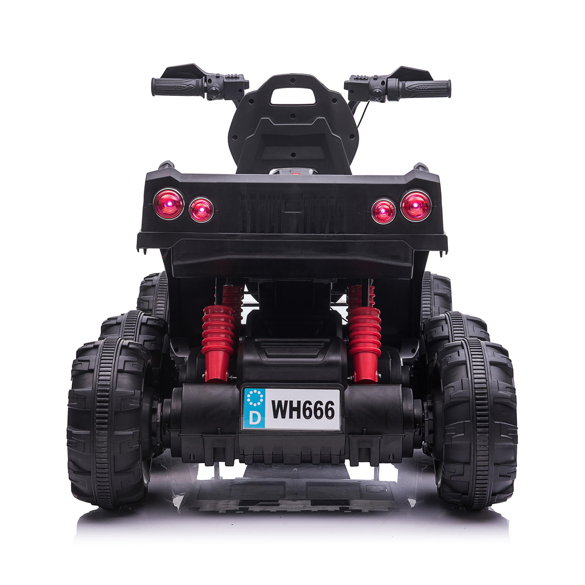 CIPACHO 24V Kids Ride-On ATV, 6-Wheeler Electric Car Toy with Treaded Tires, LED Headlights, Radio, Pink