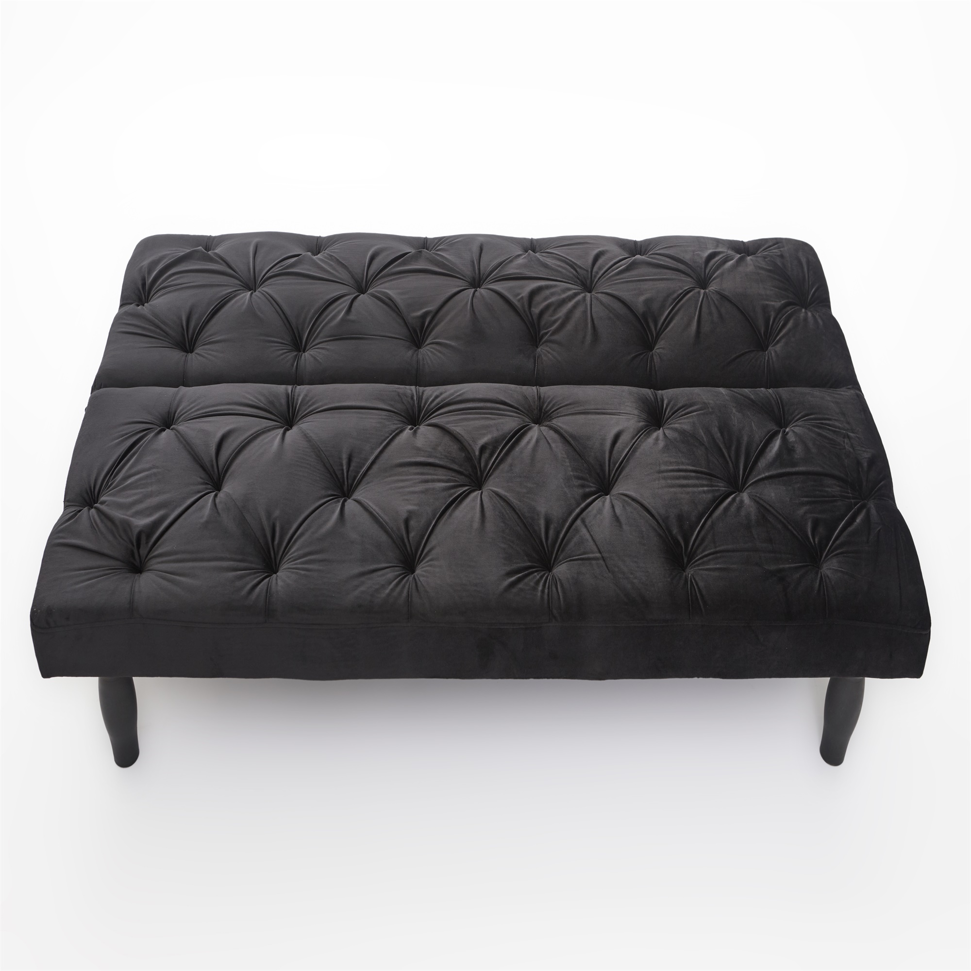 Canddidliike Sofa Converts to Sofa Bed Velvet Sofa Bed for Family Living Room, Apartment, Bedroom, Black