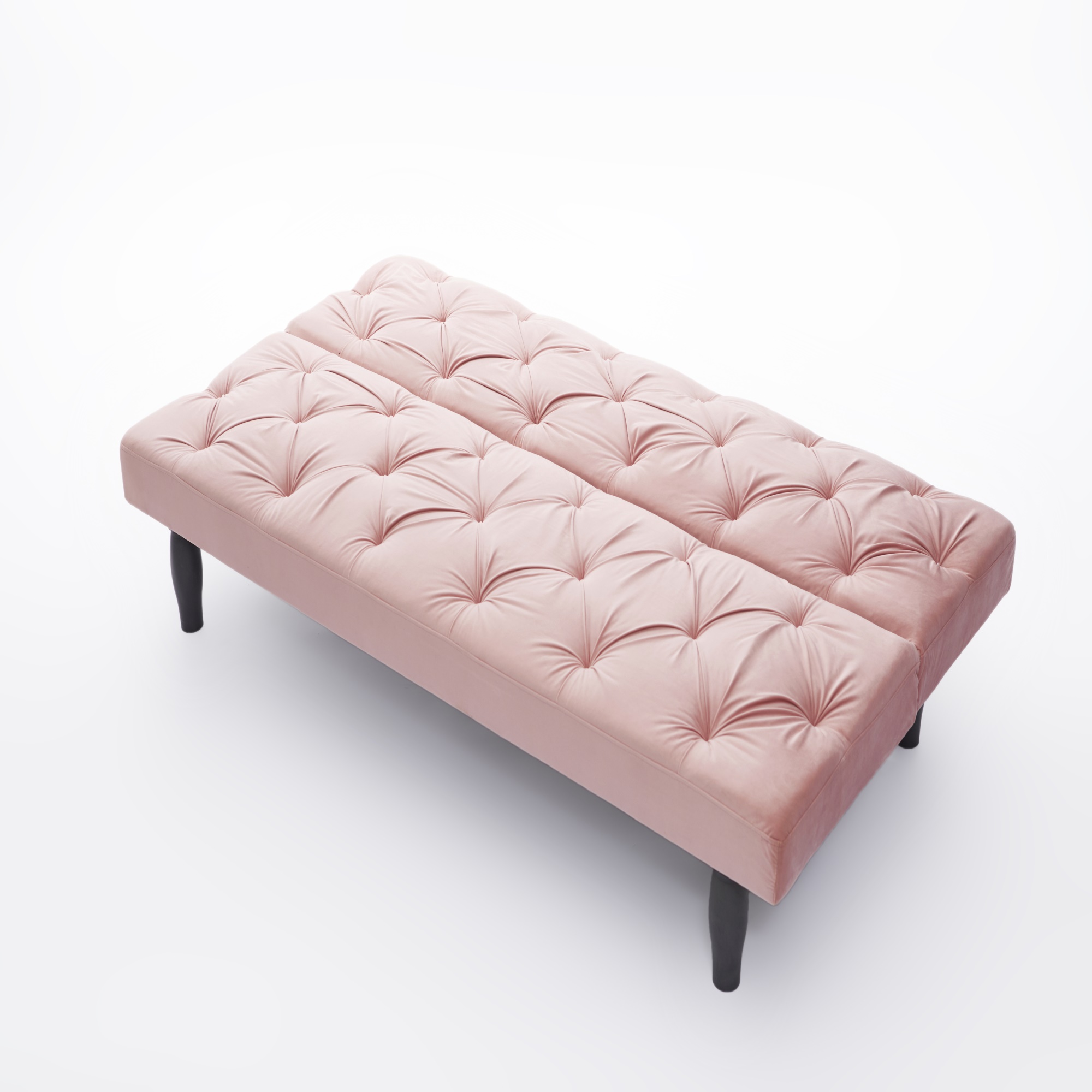 Canddidliike Sofa Converts to Sofa Bed Velvet Sofa Bed for Family Living Room, Apartment, Bedroom, Pink