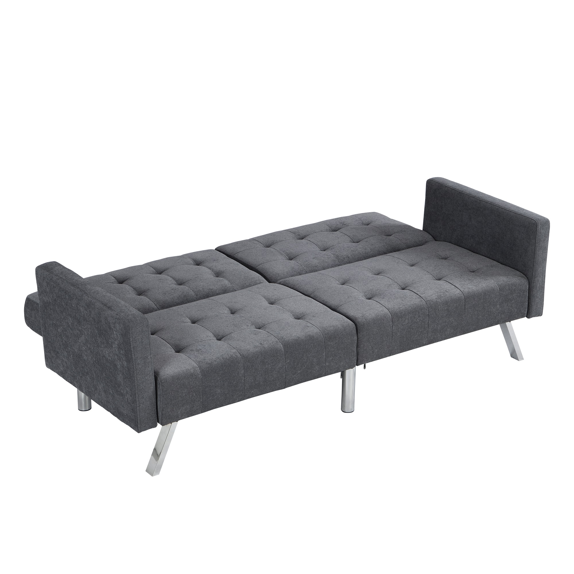 Canddidliike Sofa Bed Convertible Folding ，Couch Sleeper Sofa Armrests ， Living Room ，Bedroom Apartment and Reading Room，Dark Grey